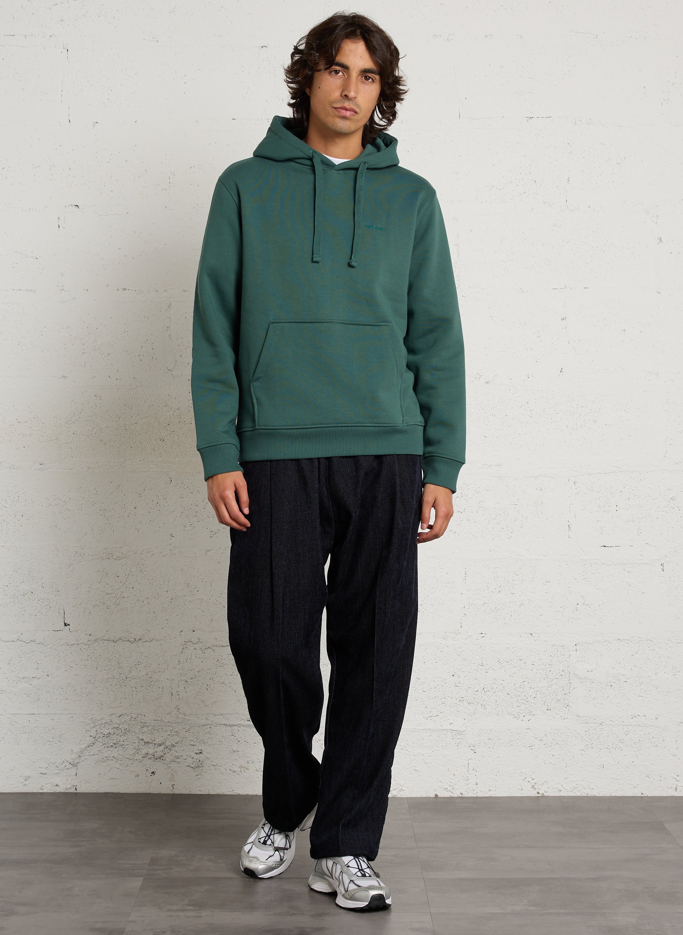 Effen hoodie met logo PEPE JEANS Groen