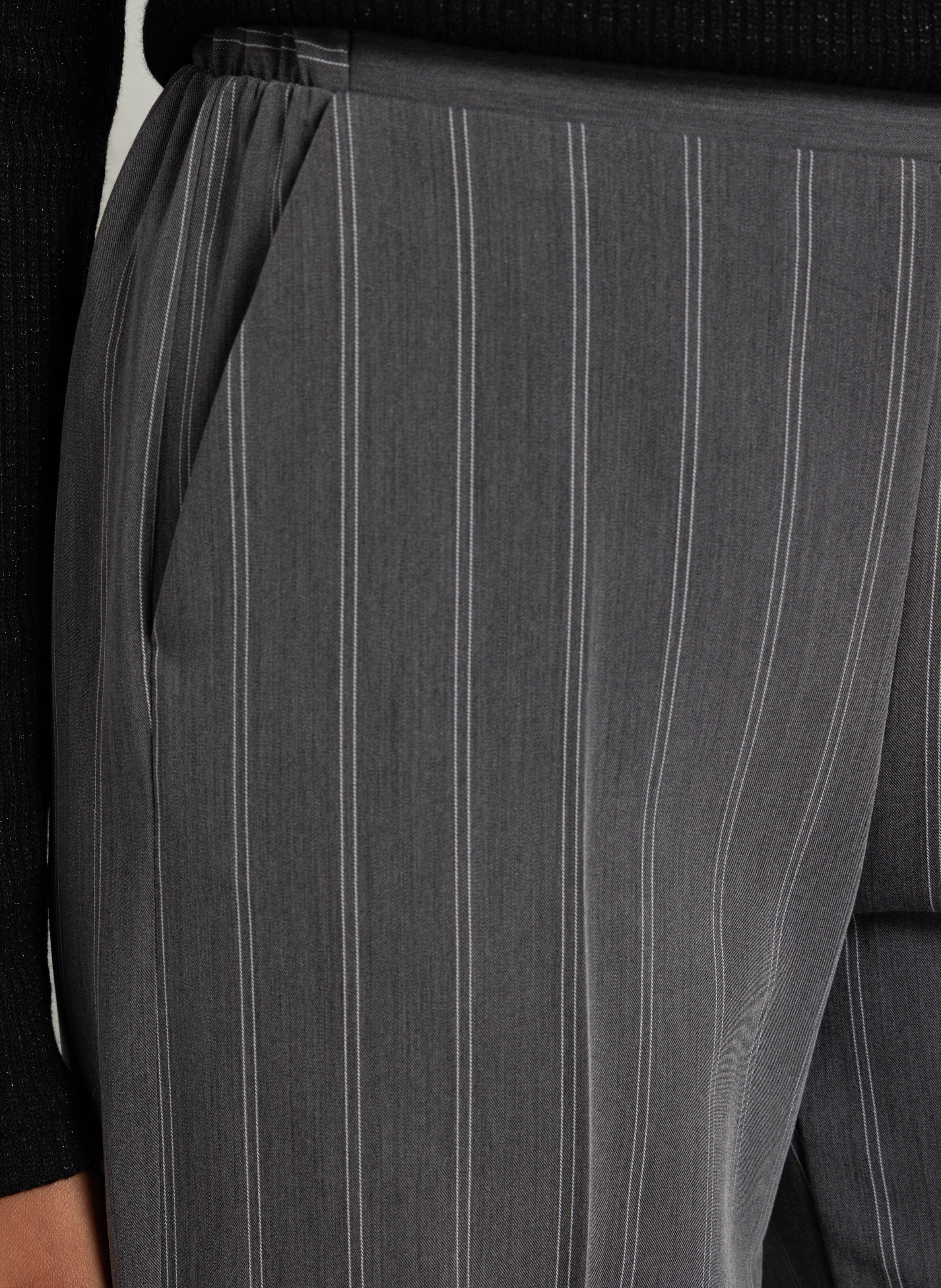 Gerade geschnittene Taillenhose mit Streifen IMPERIAL Grau