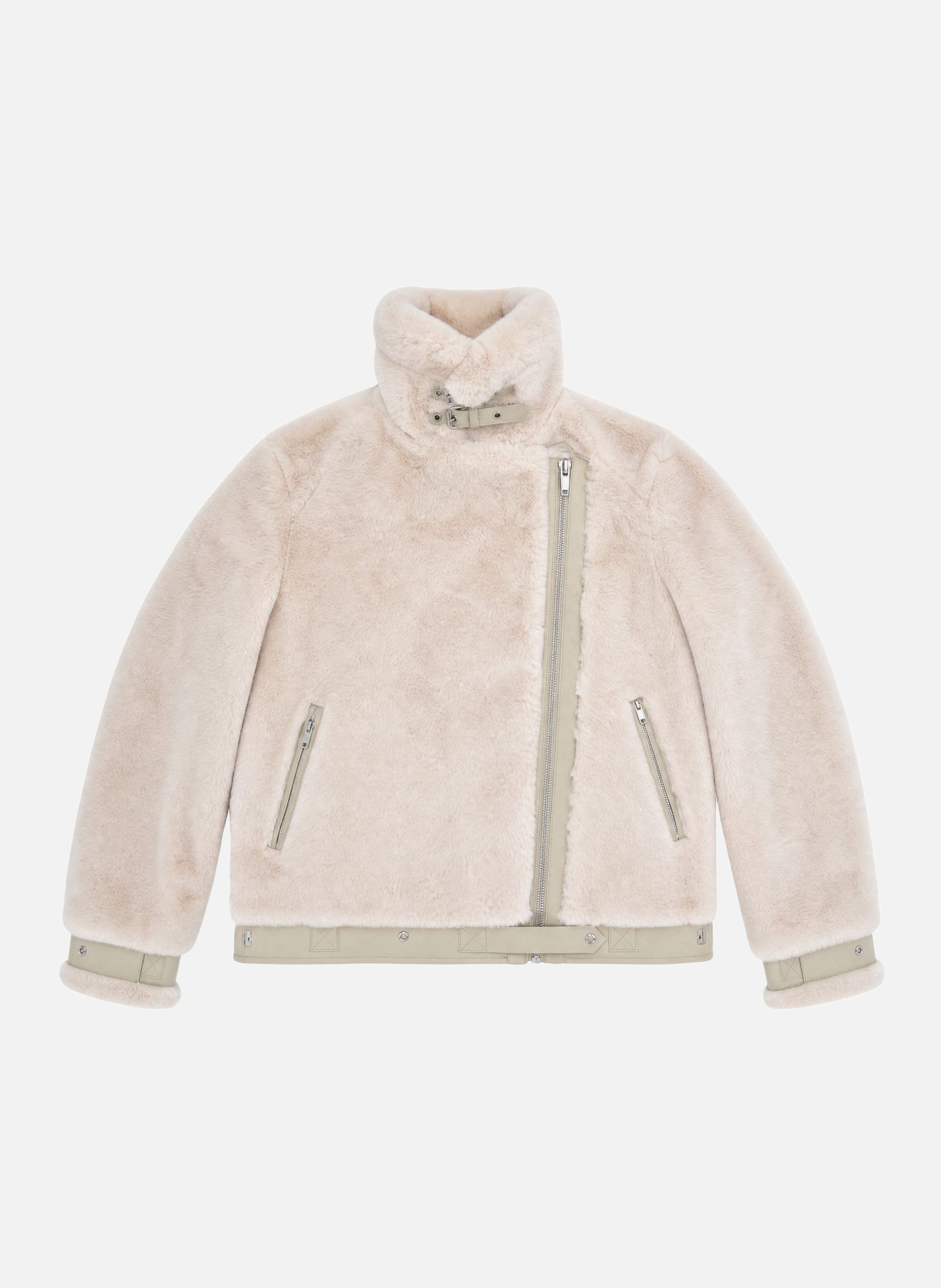 Faux Fur Bomber Coat THE KOOPLES Beige