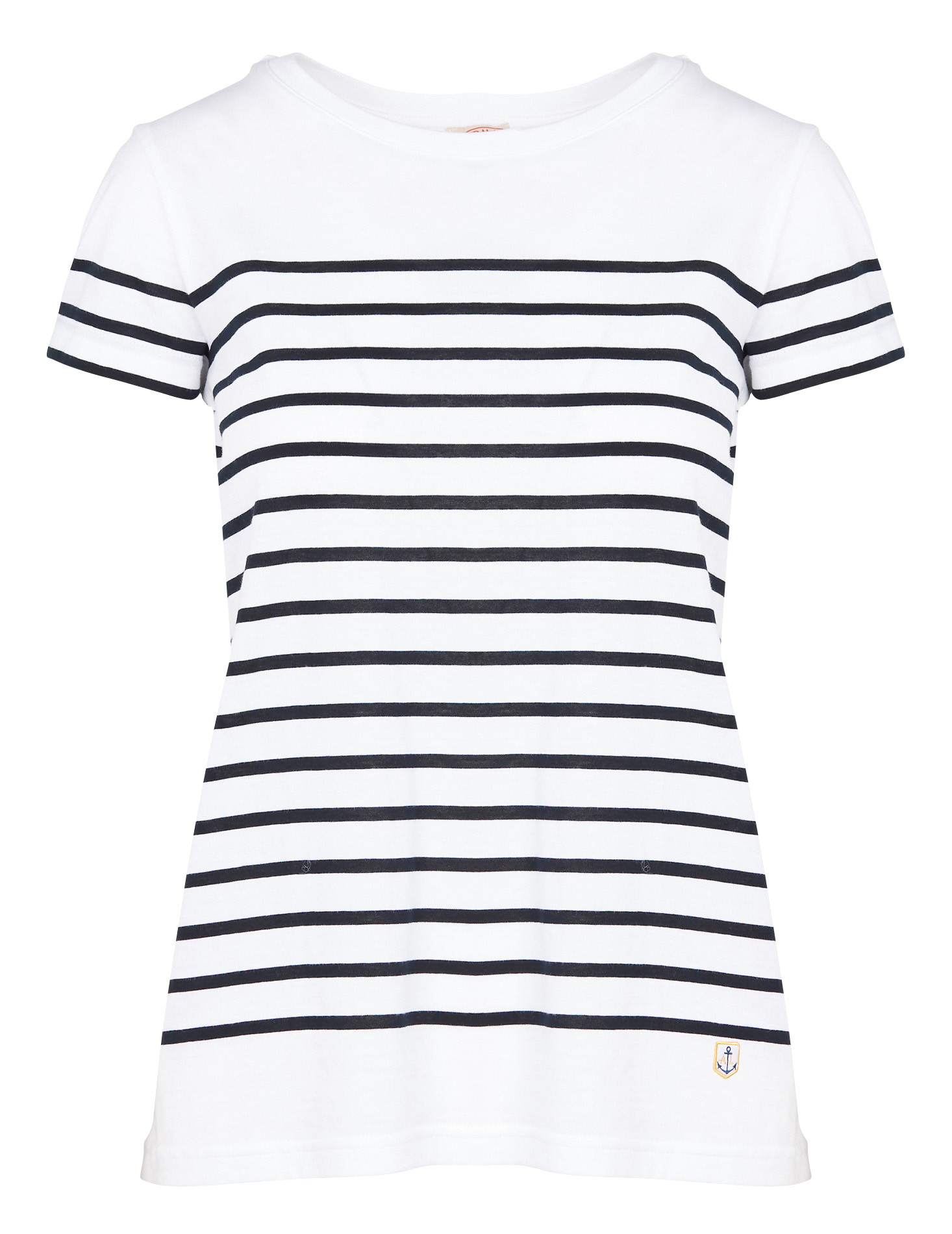 Tee-shirt col rond rayé en coton ARMOR LUX Blanc