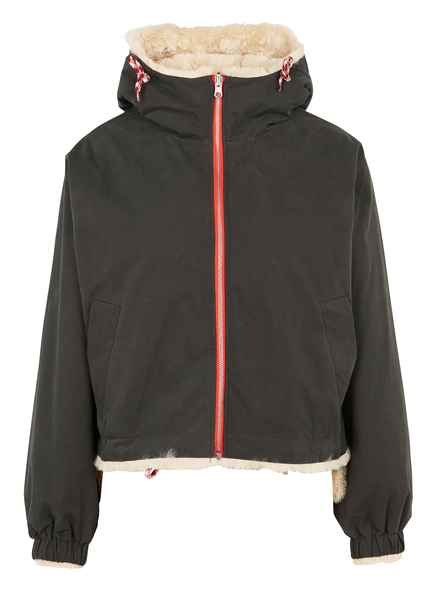 Blouson col montant ample en coton mélangé BELLEROSE Noir