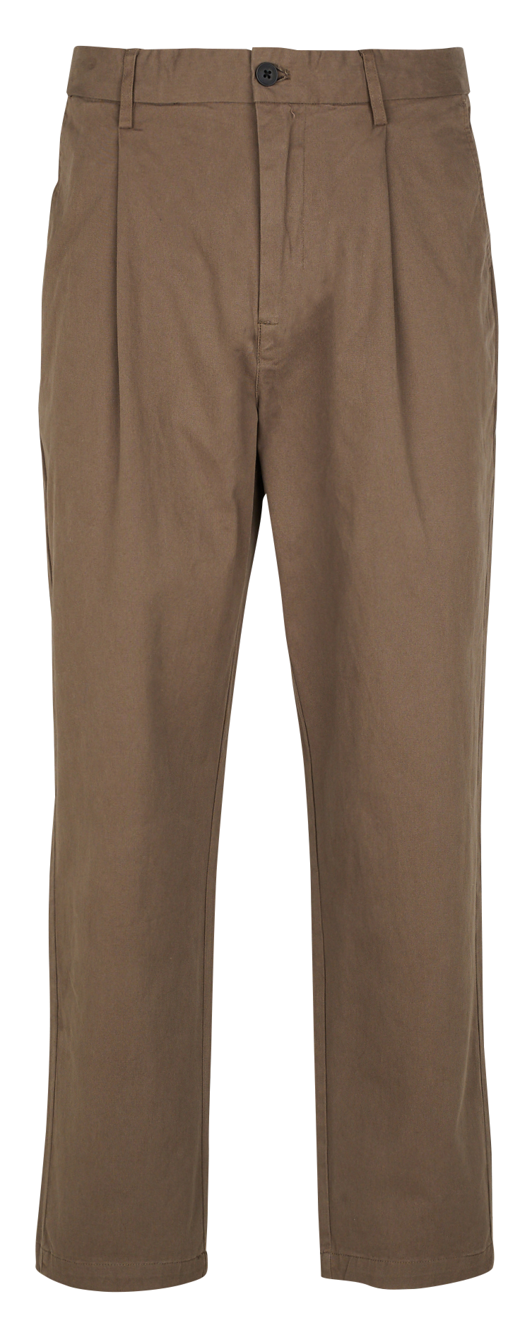 Regular-fit straight cotton-blend pants MINIMUM Brown