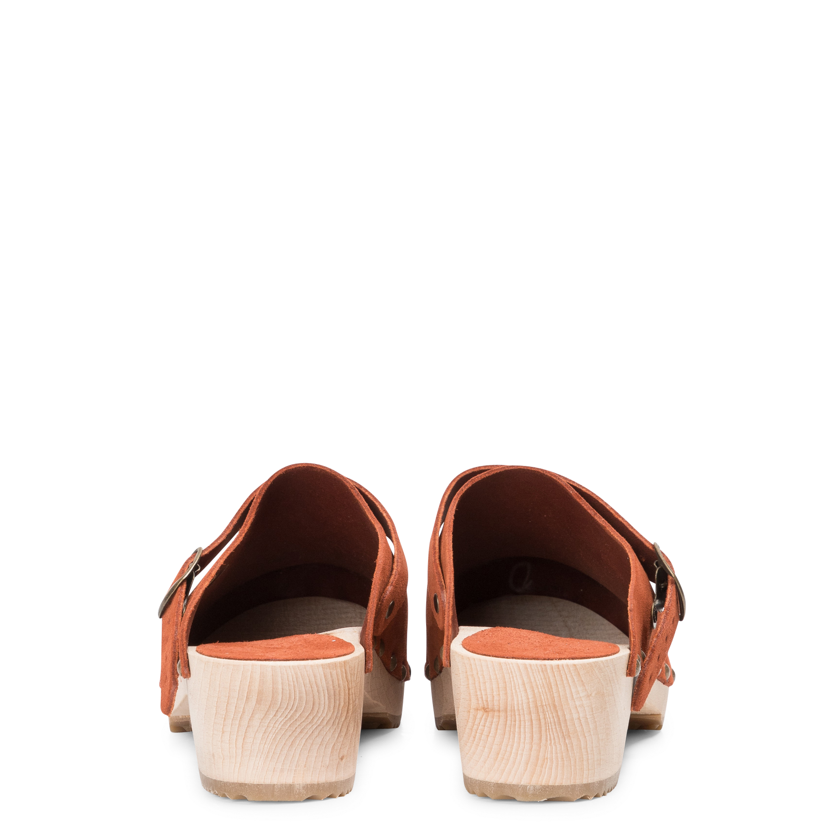 Sabots à mi-talon ne cuir velours  BOSABO Marron