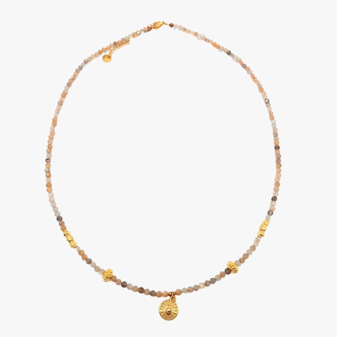 Moonstone necklace GINANDGER Blue