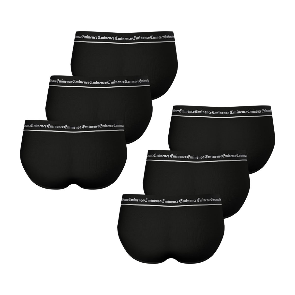 Briefs, pack of 6, business EMINENCE Black