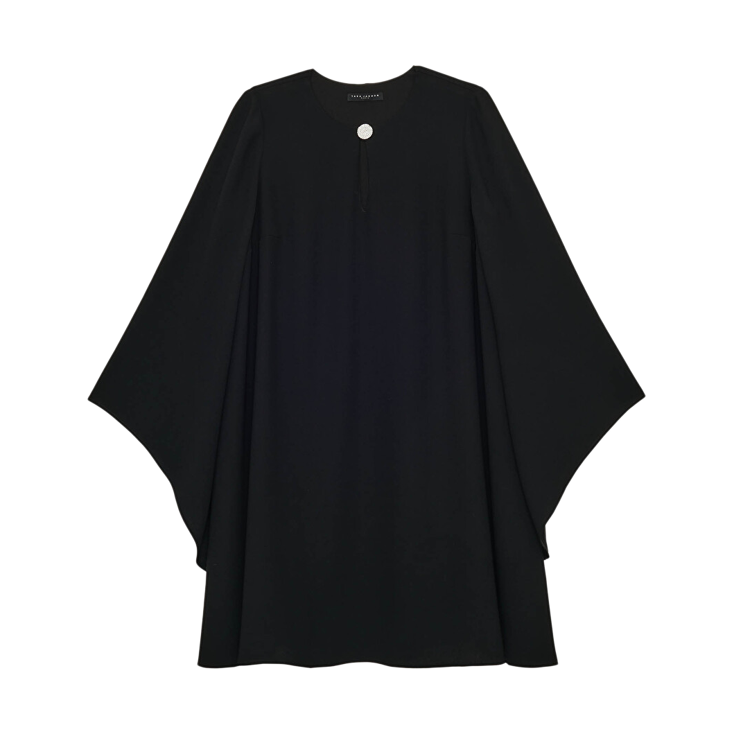 Robe courte col rond en crêpe TARA JARMON Noir