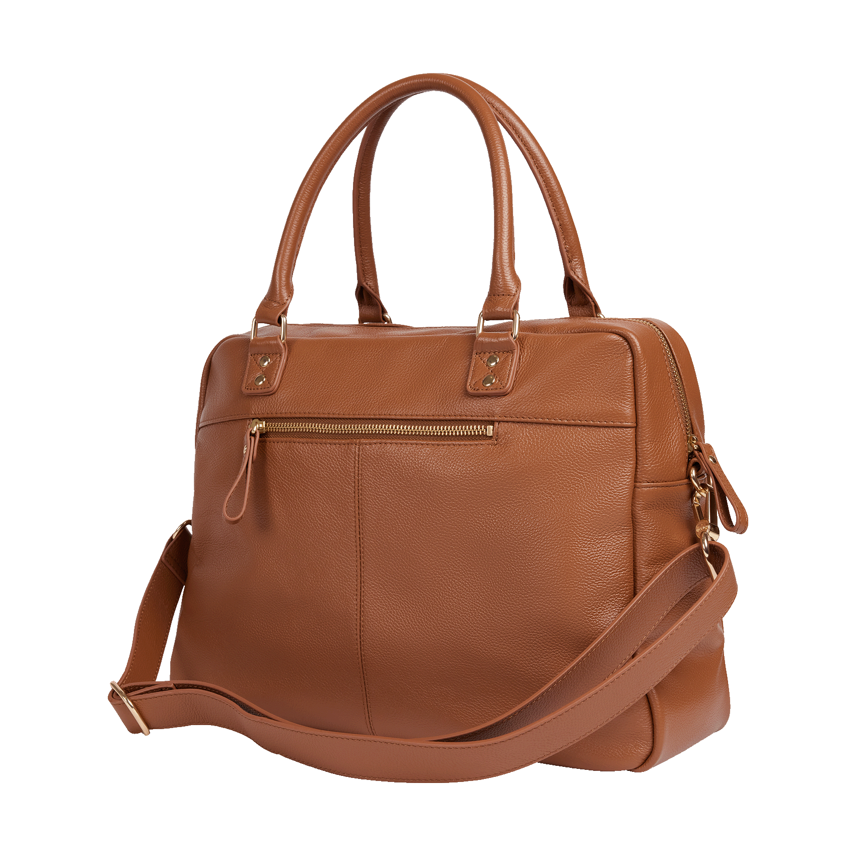 Cabas multipoches en cuir NAT & NIN Marron