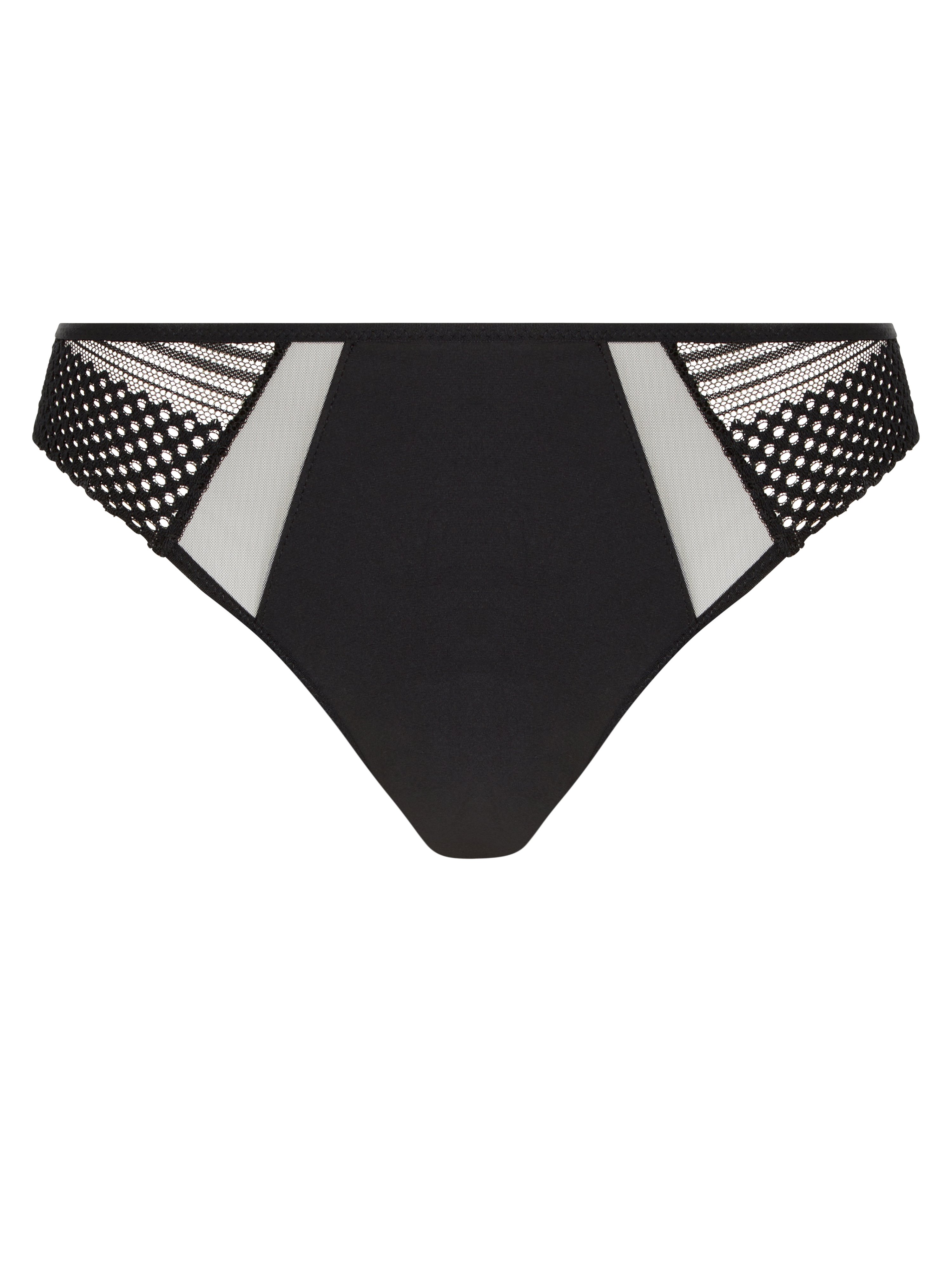 Aventurine lace tanga Black