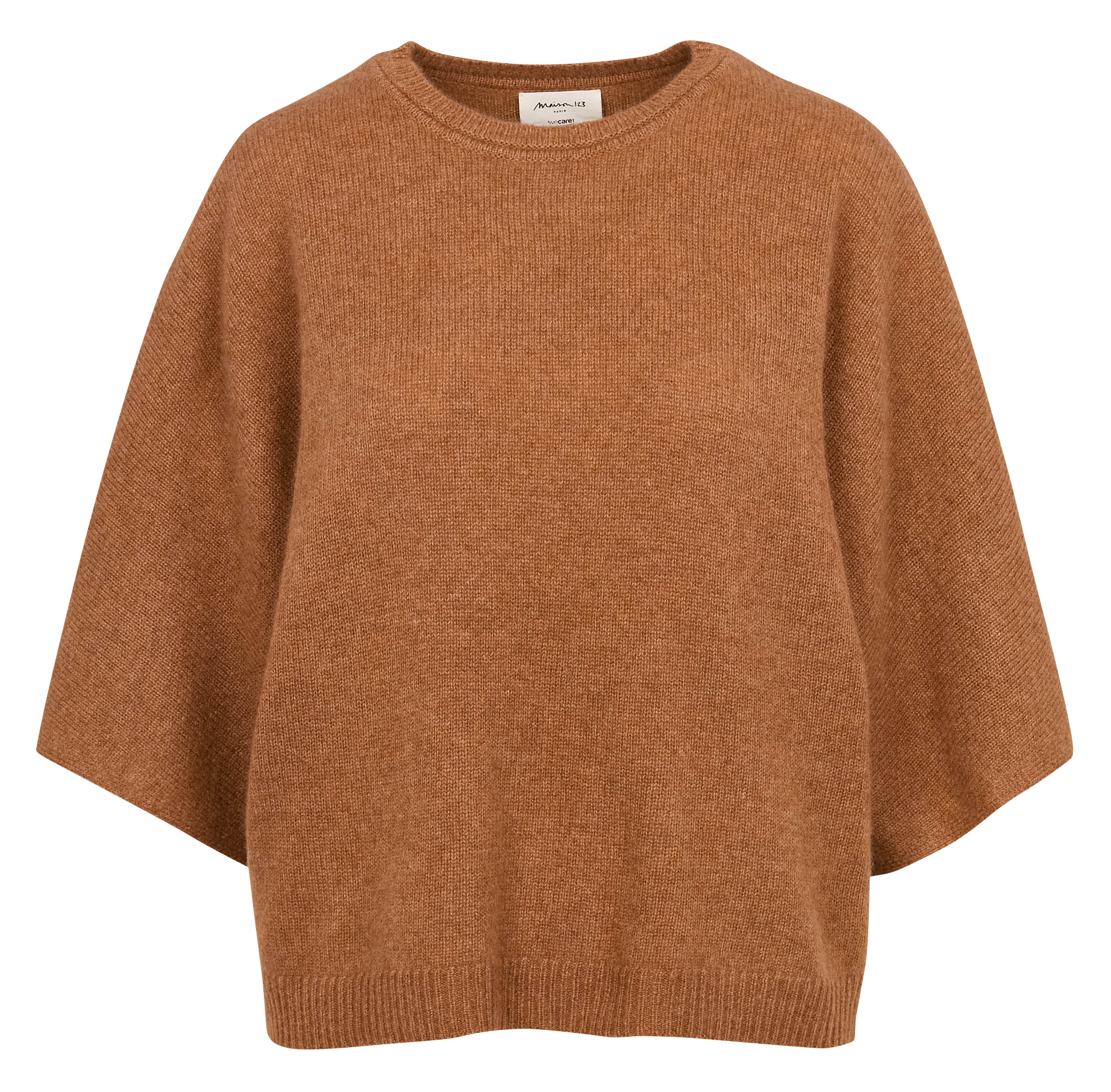 Cashmere wide sleeve sweater MAISON 123 Beige