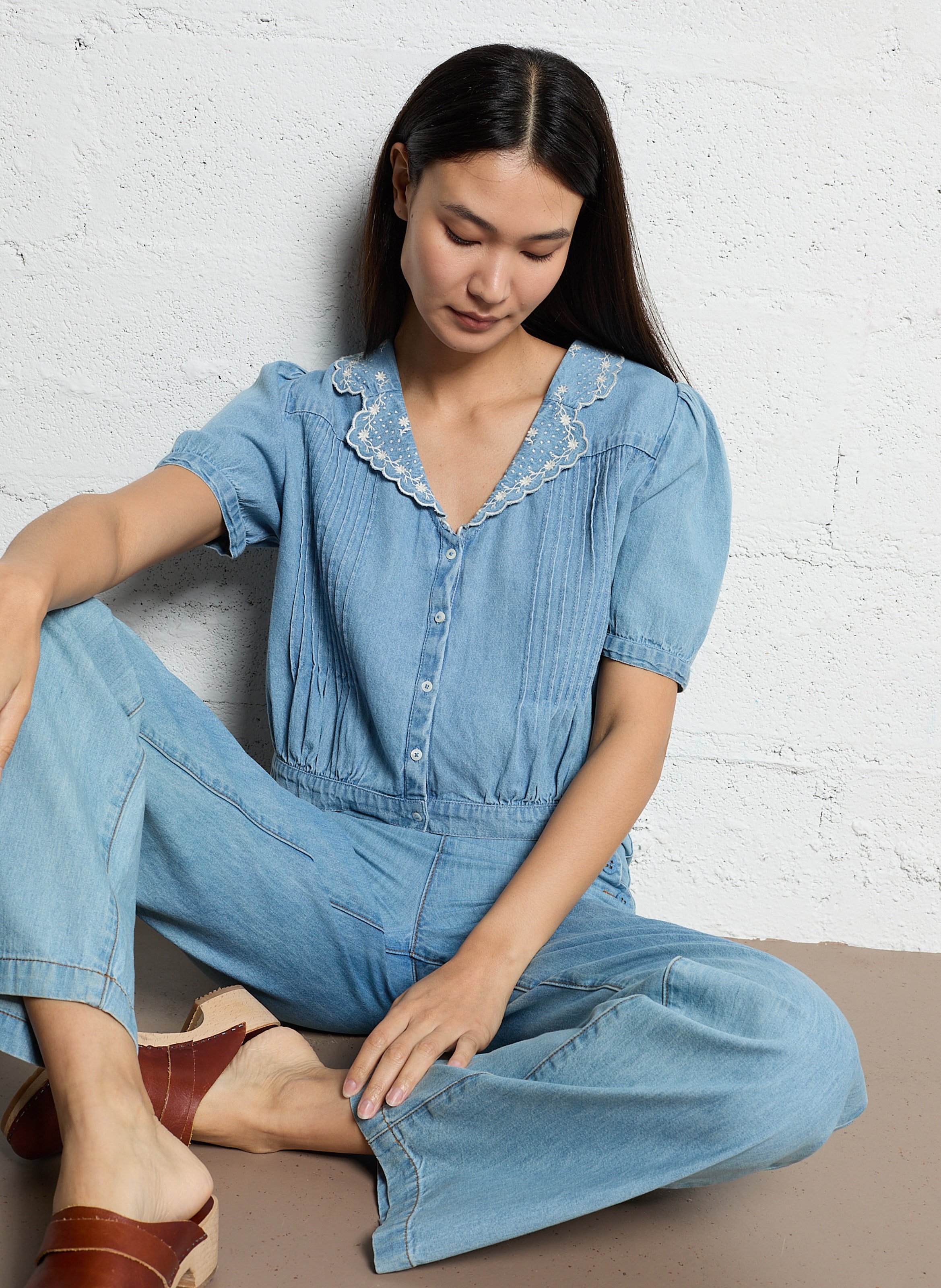 Wijde jeans EMILE ET IDA Blauw