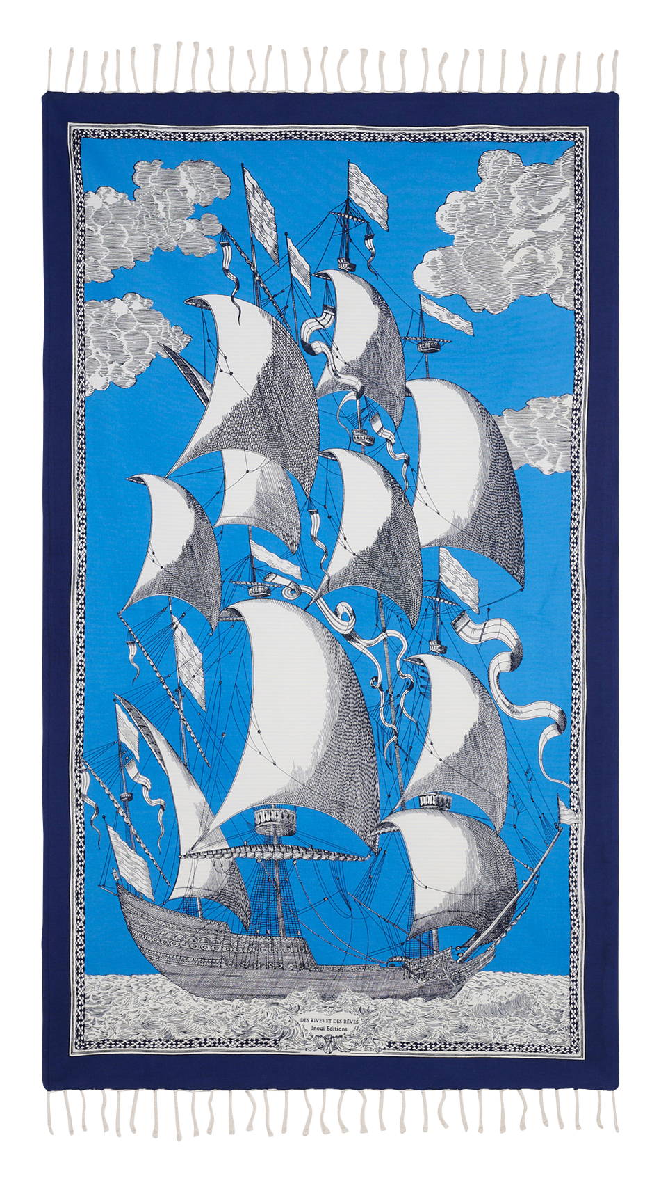 Bedruckte Fouta aus Baumwolle INOUI EDITIONS Blau