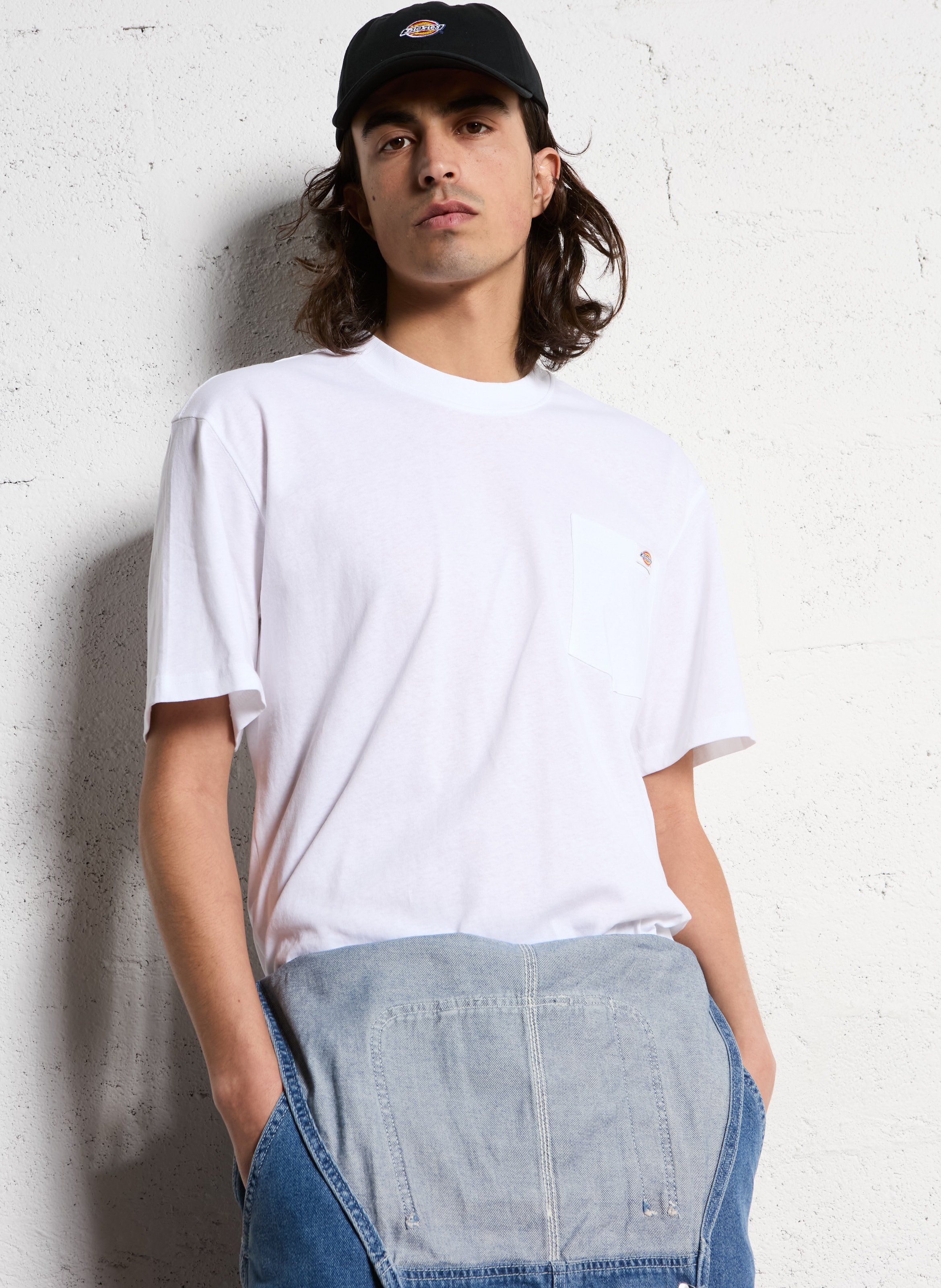 Straight cotton-blend T-shirt DICKIES White