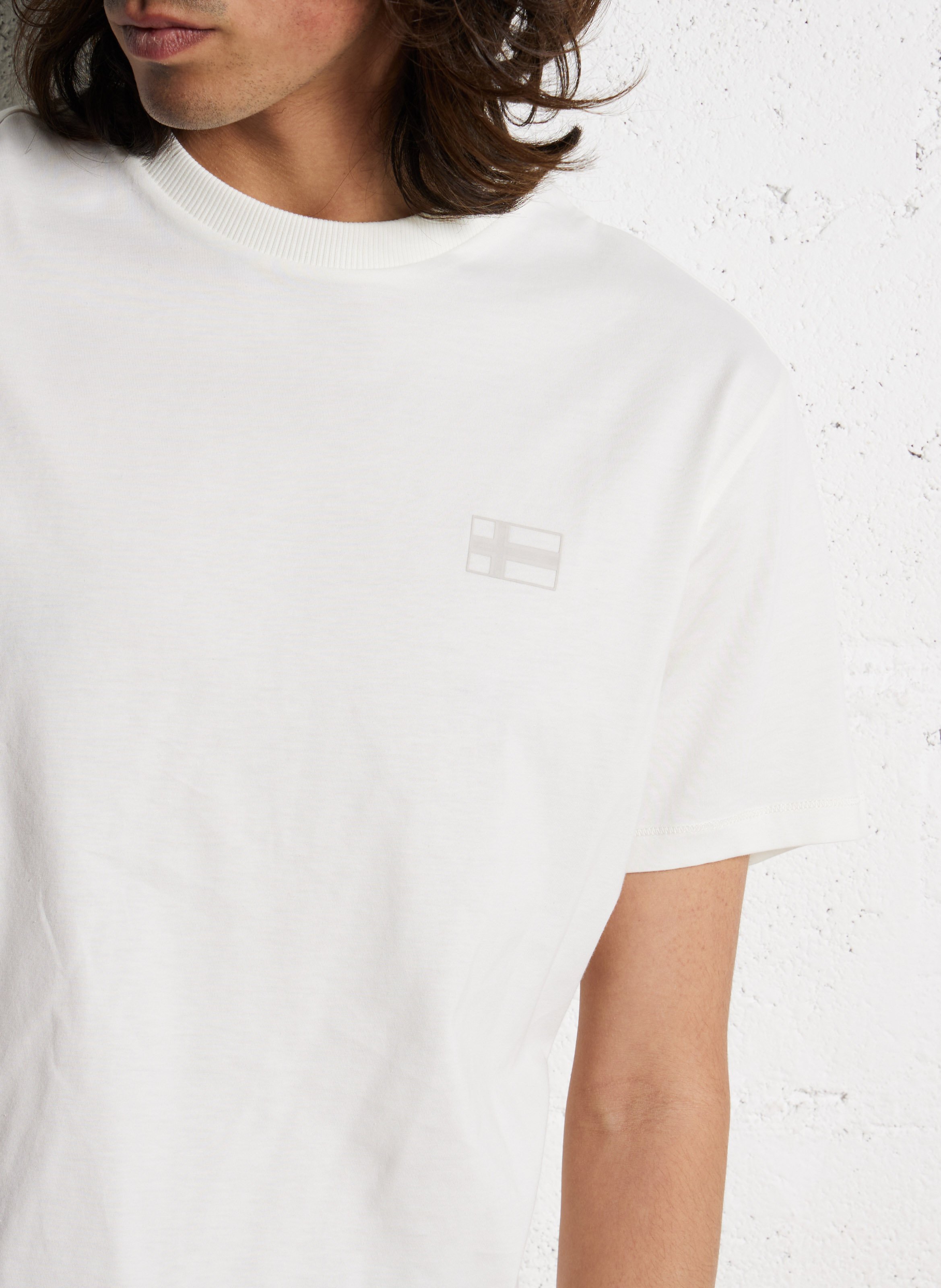 Gerade geschnittenes Rundhals-T-Shirt aus Baumwolle NAPAPIJRI Weiss