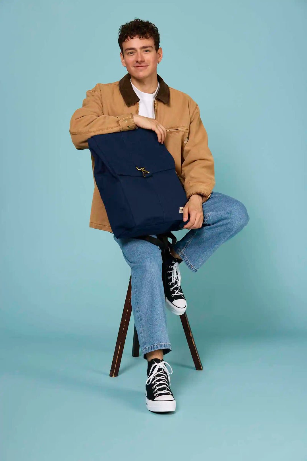 Cotton backpack HINDBAG Blue