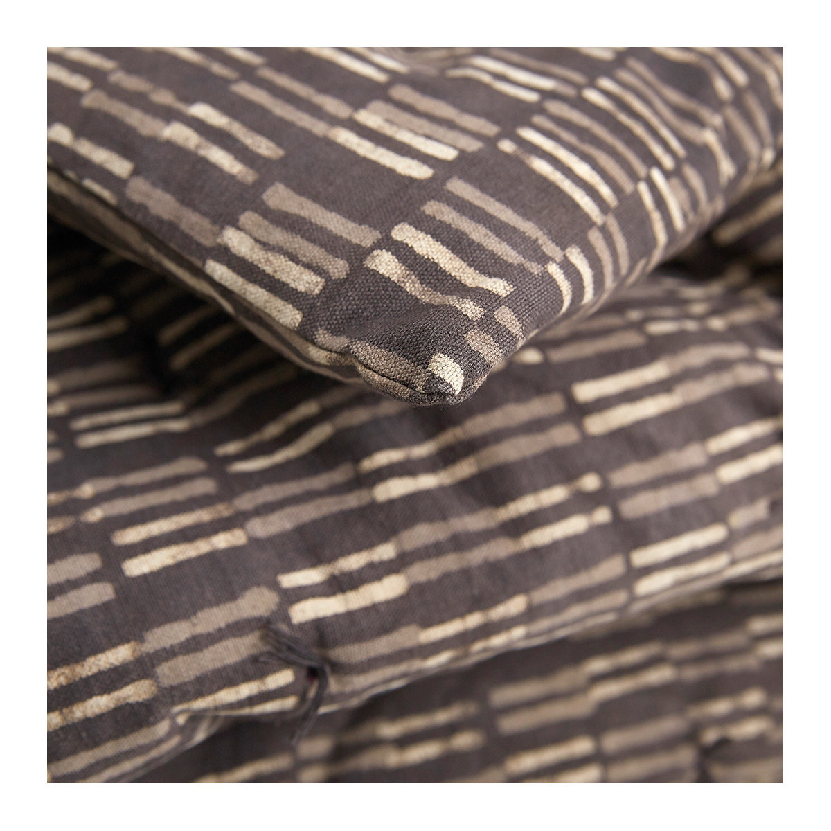 Futon en coton BLANC D'IVOIRE Marron