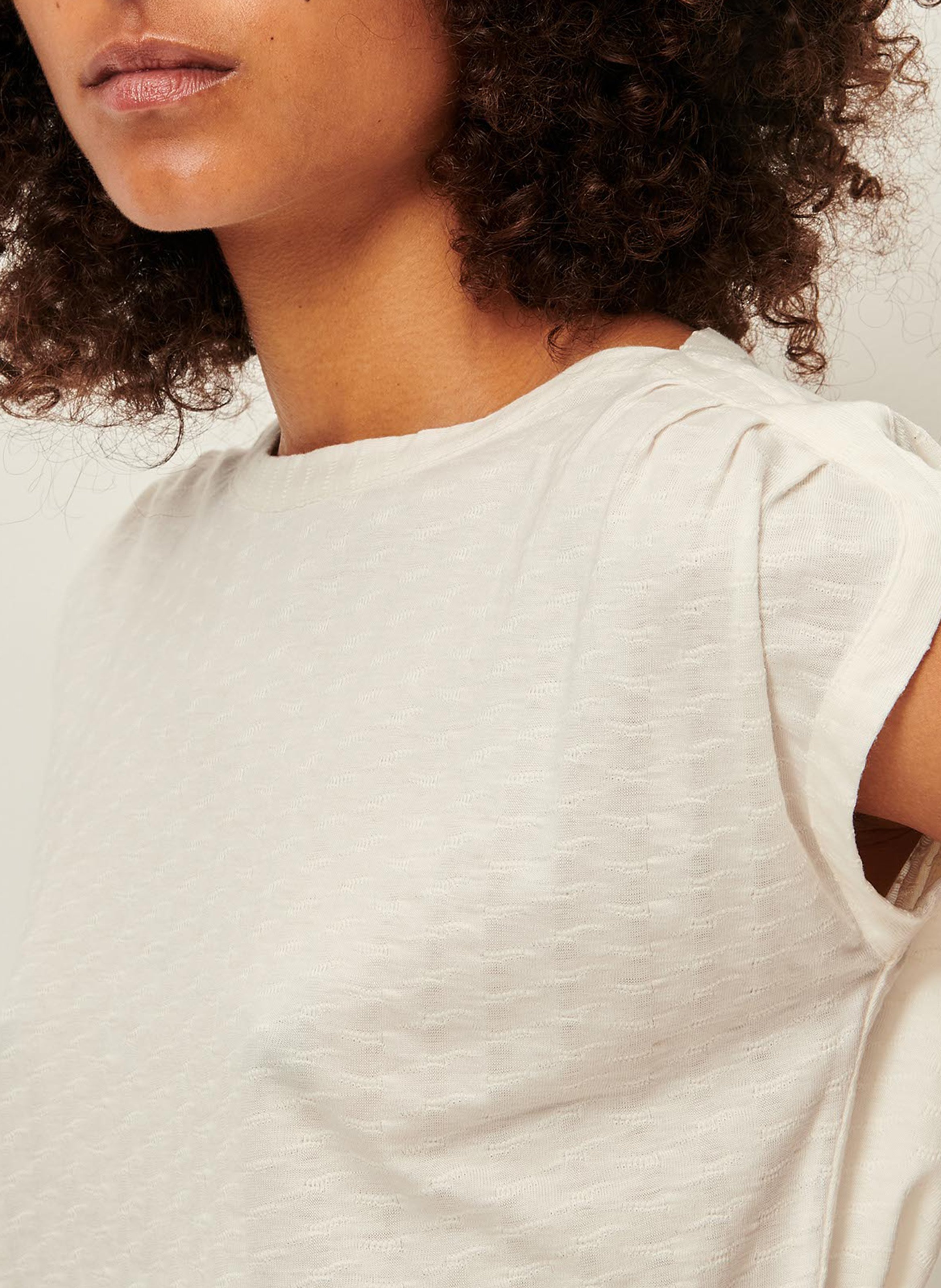 Weites Top mit U-Boot-Ausschnitt SESSUN Beige