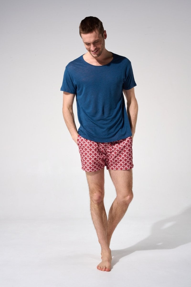Printed swim shorts with elasticated waistband APNEE Red