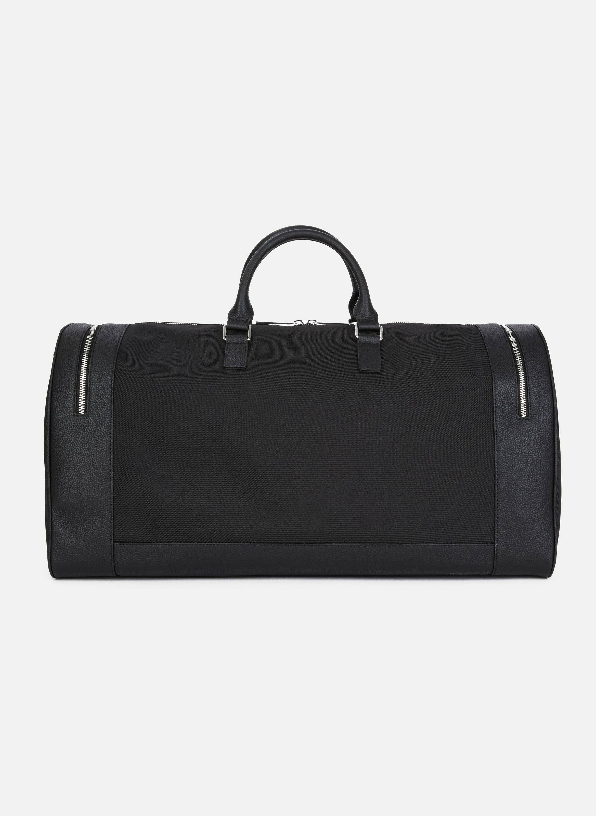 Leather and canvas weekend bag THE KOOPLES Black