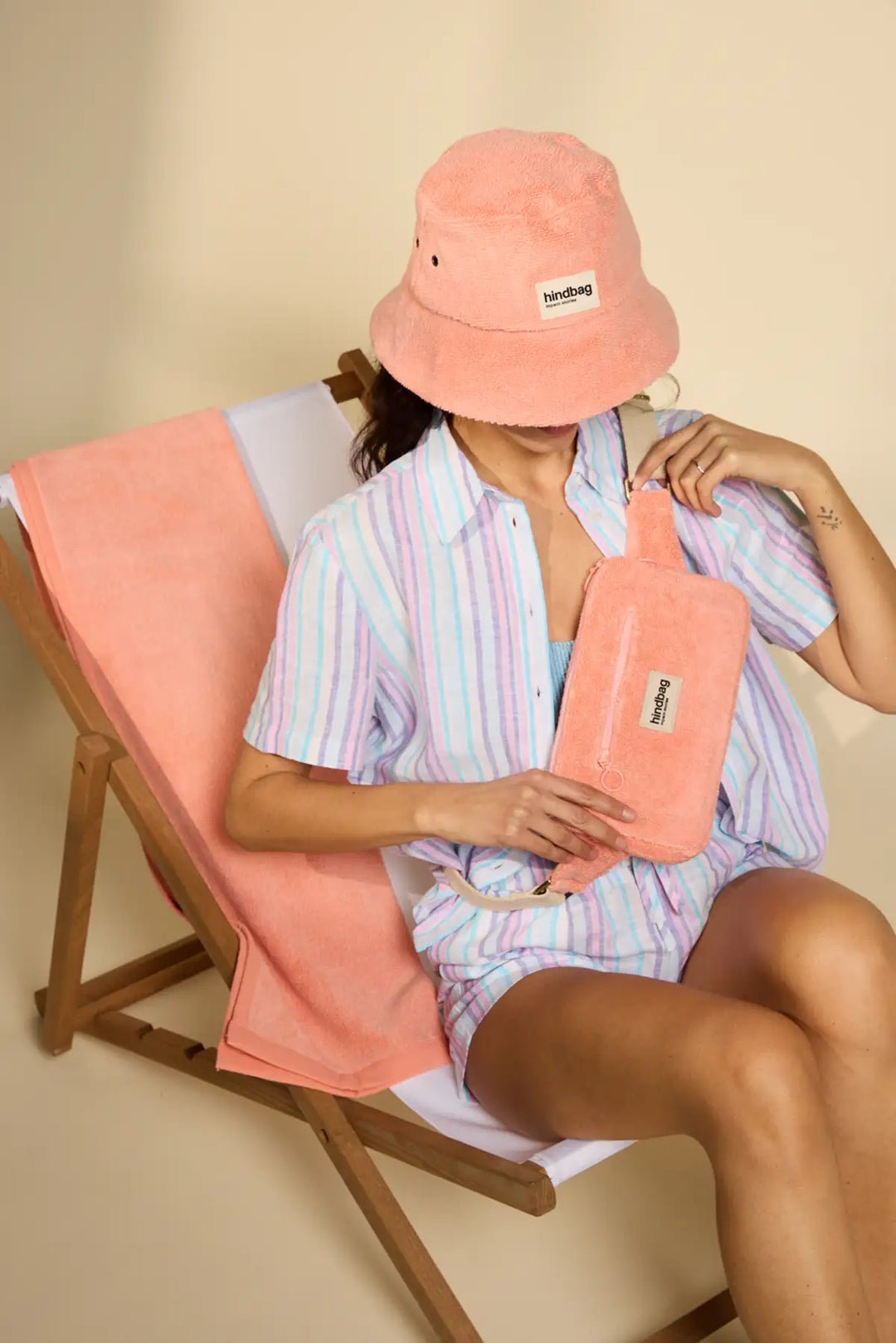 Cotton bucket hat HINDBAG Pink