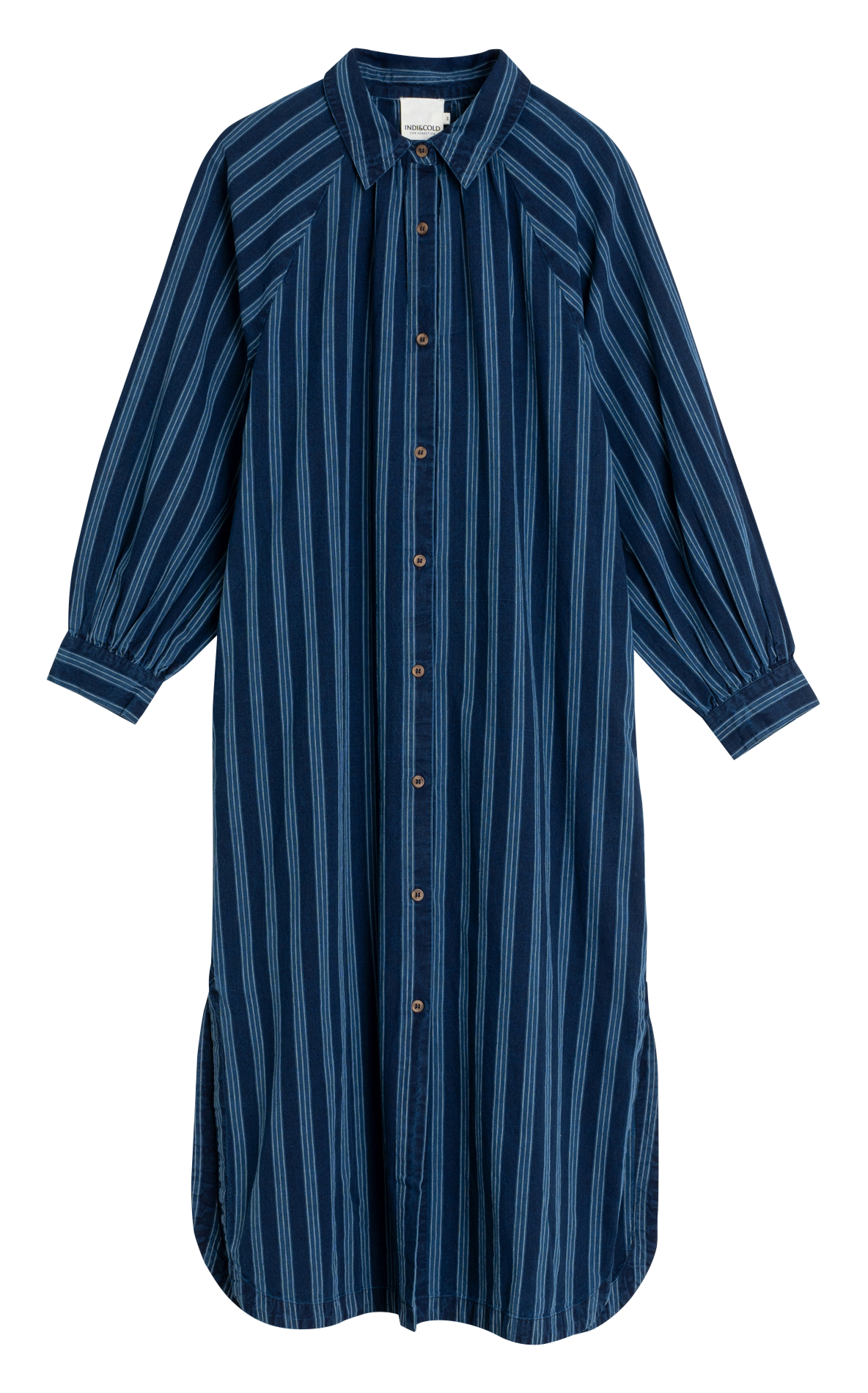 Striped loose fit midi dress INDI & COLD Blue