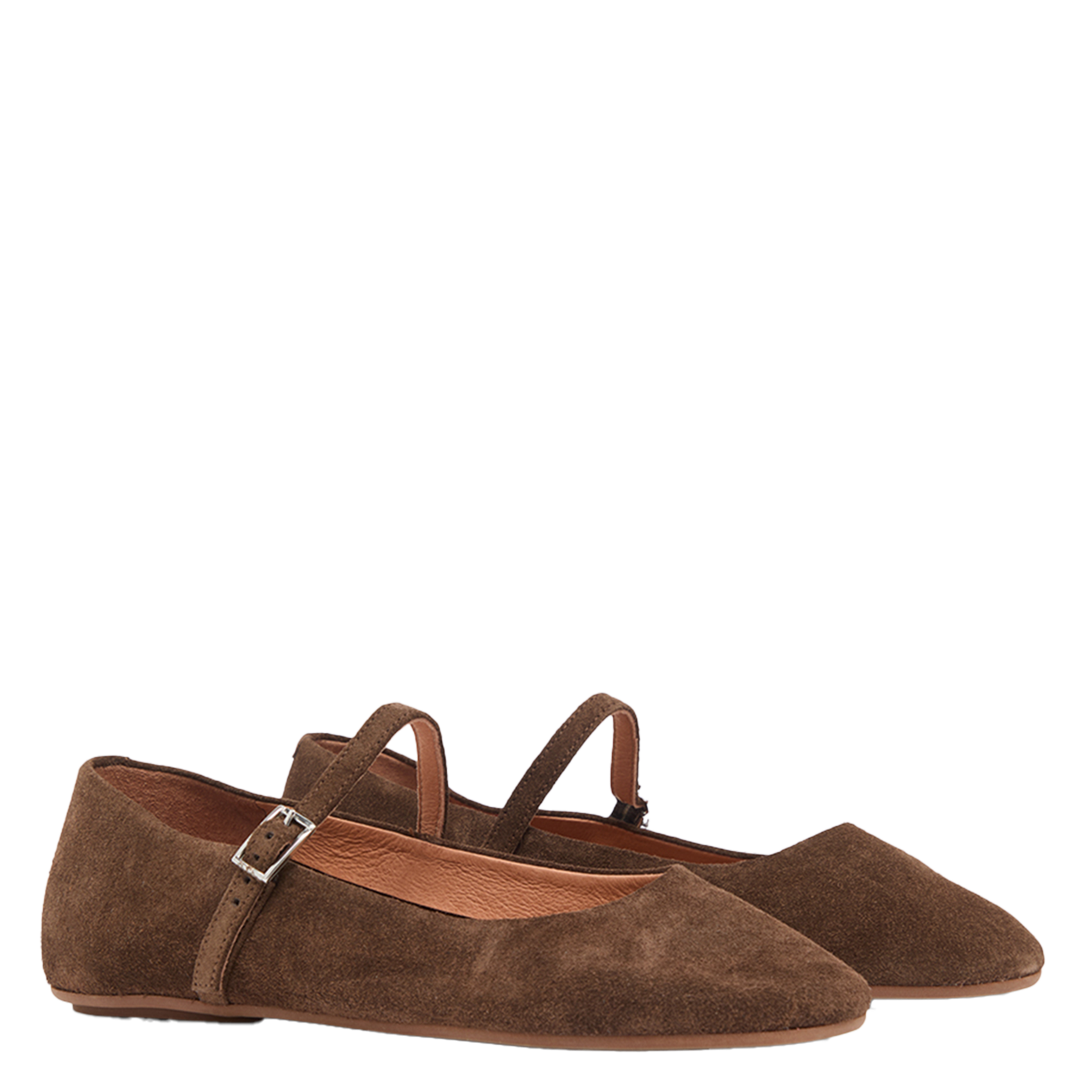 Suede ballet pumps JONAK Brown