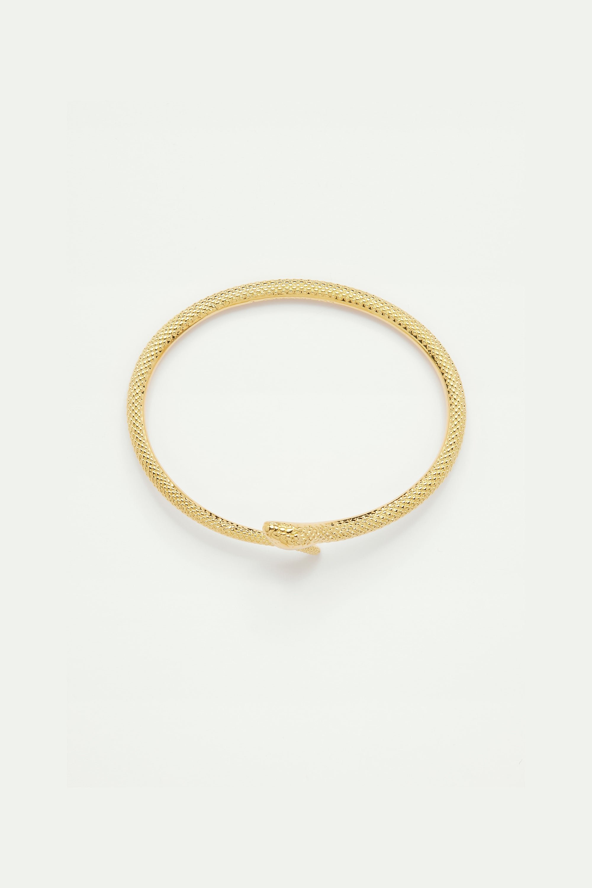 Wavy snake bangle bracelet LES NEREIDES Yellow
