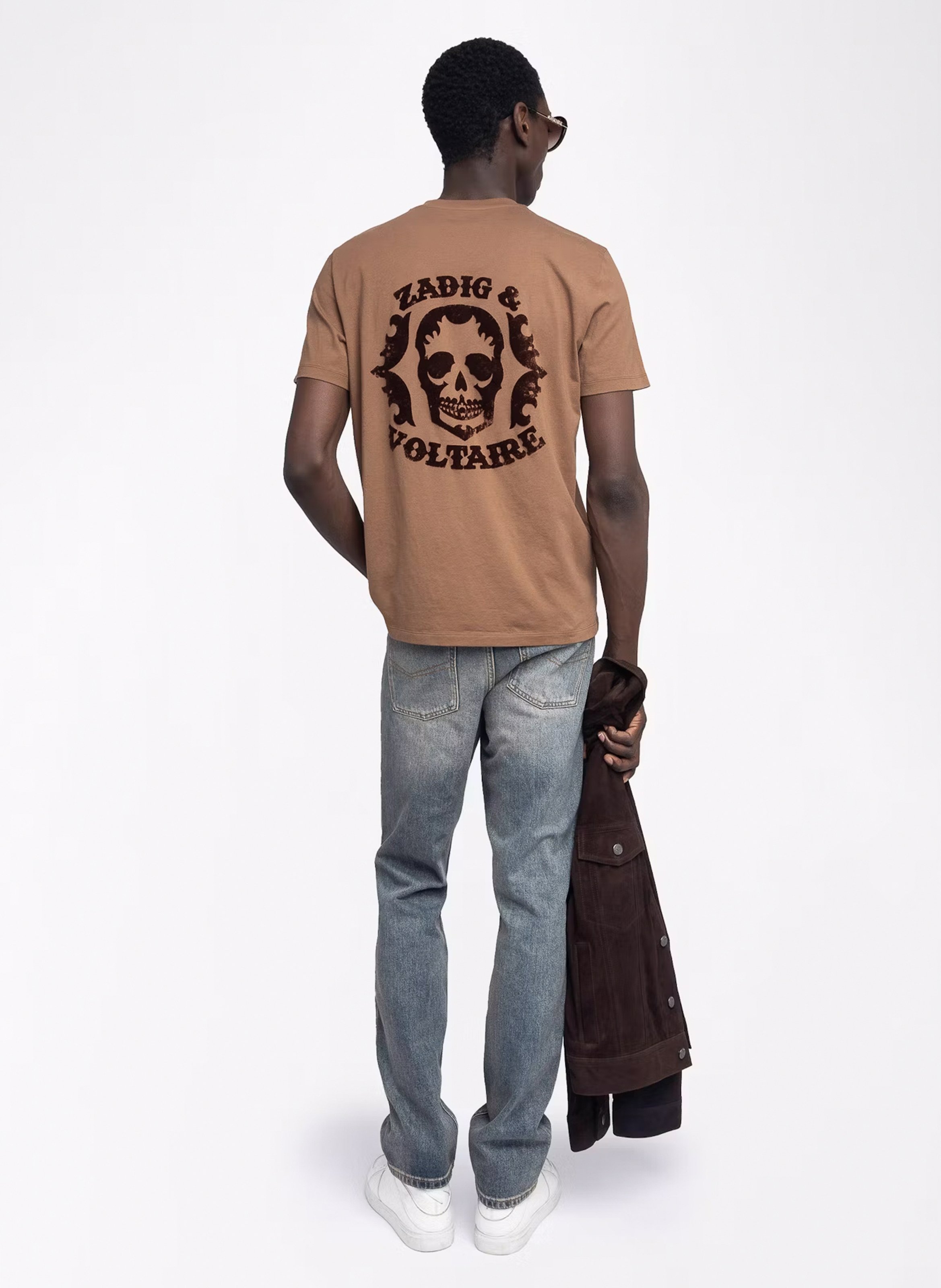 Tee-shirt droit en coton ZADIG&amp;VOLTAIRE Marron