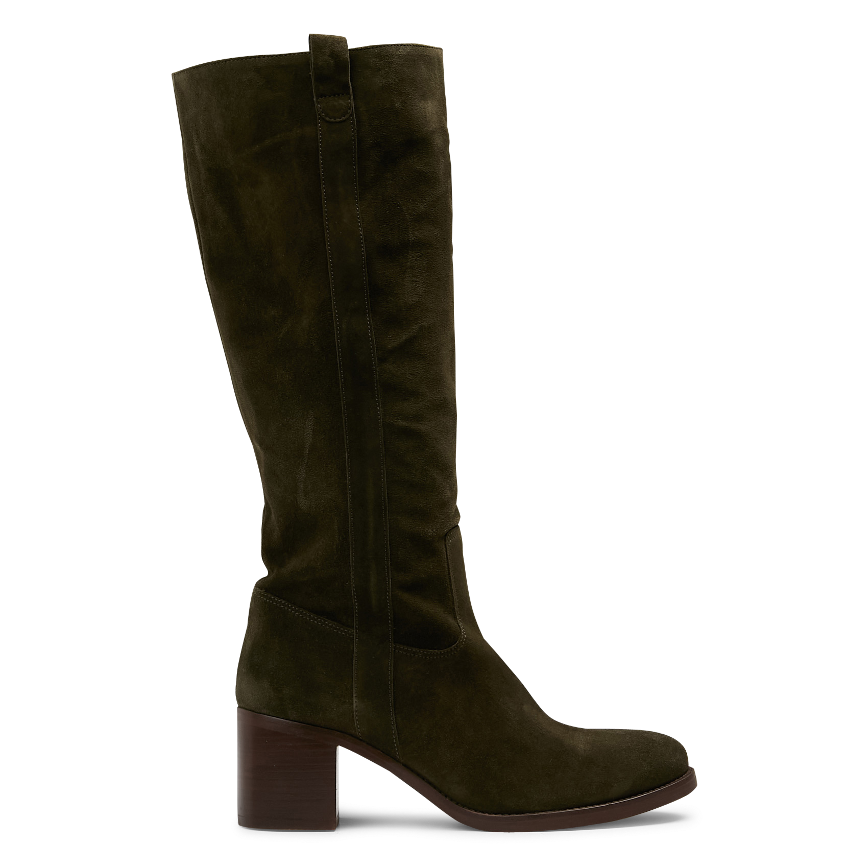 Heeled suede boots LA FEE MARABOUTEE Green