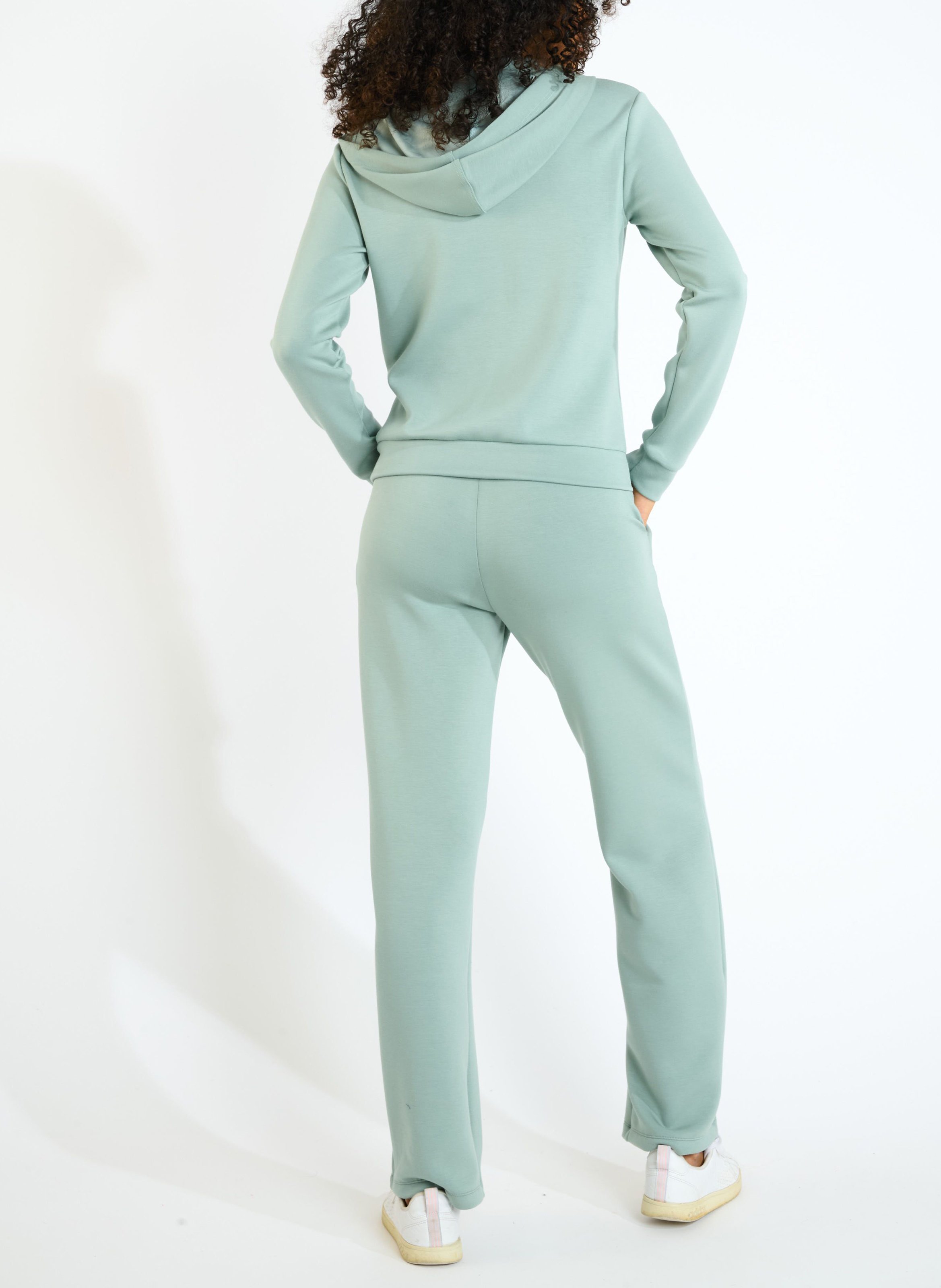 Einfarbiger Kapuzensweater mit Reißverschluss BANANA MOON Grun