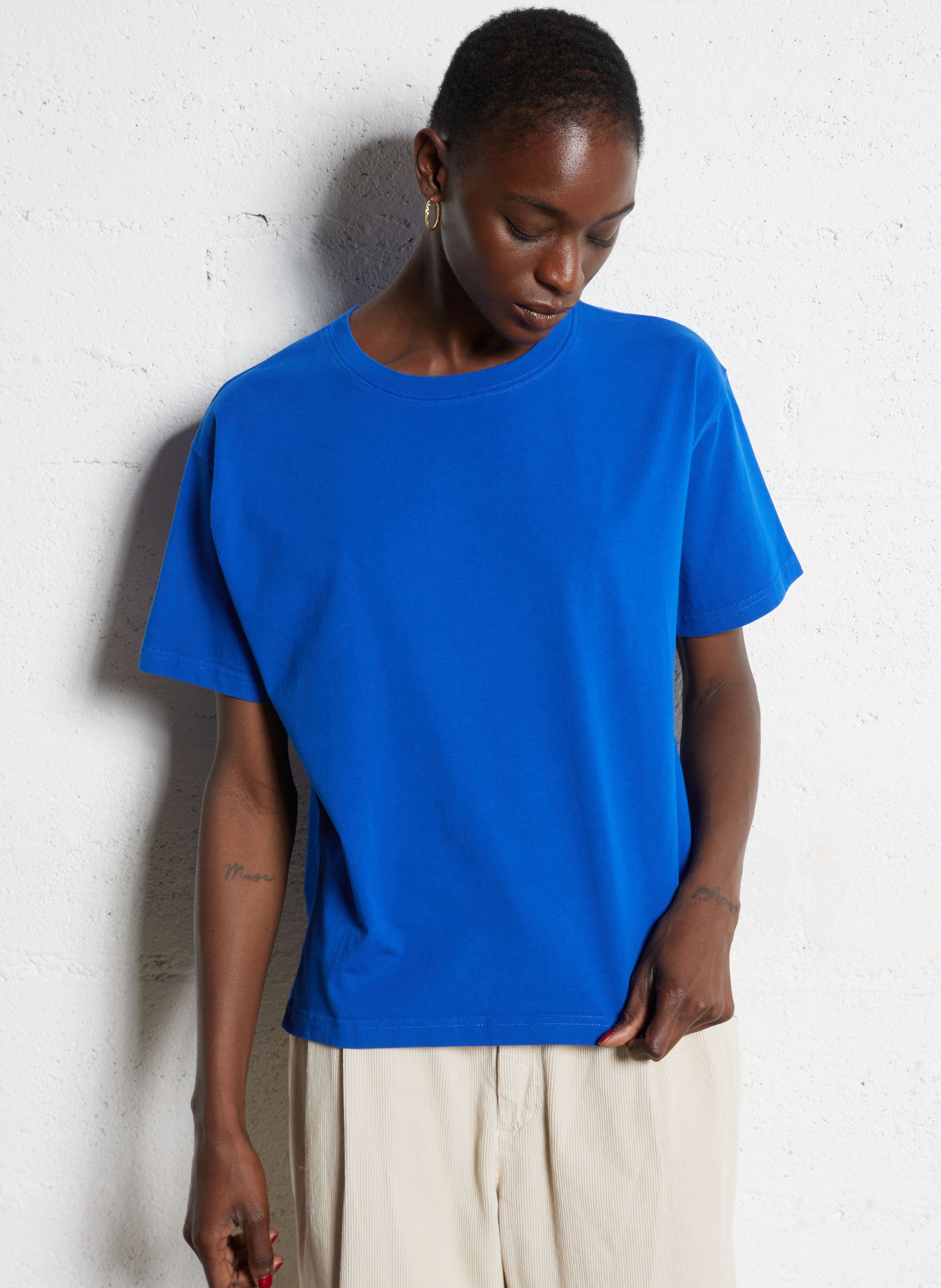 Loose-fit round-neck cotton T-shirt AMERICAN VINTAGE