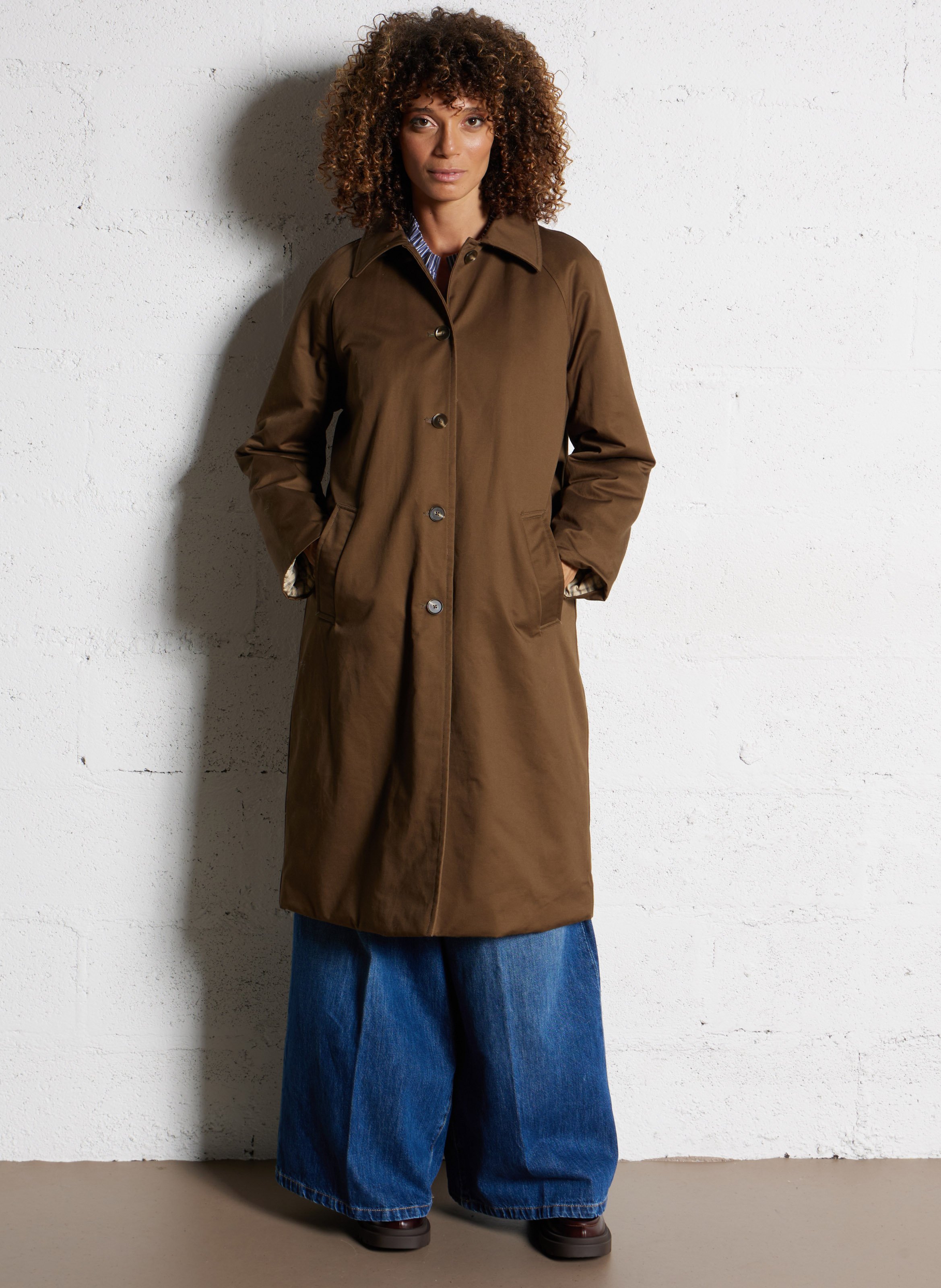 Parka col classique en coton  MAISON 123 Kaki