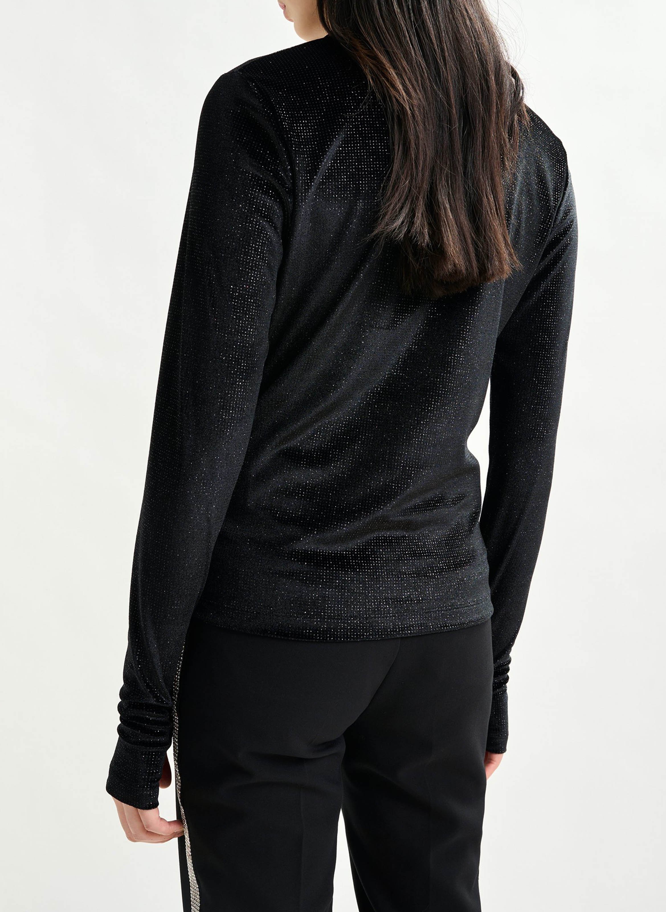 Top col roulé en velours ESSENTIEL ANTWERP Noir