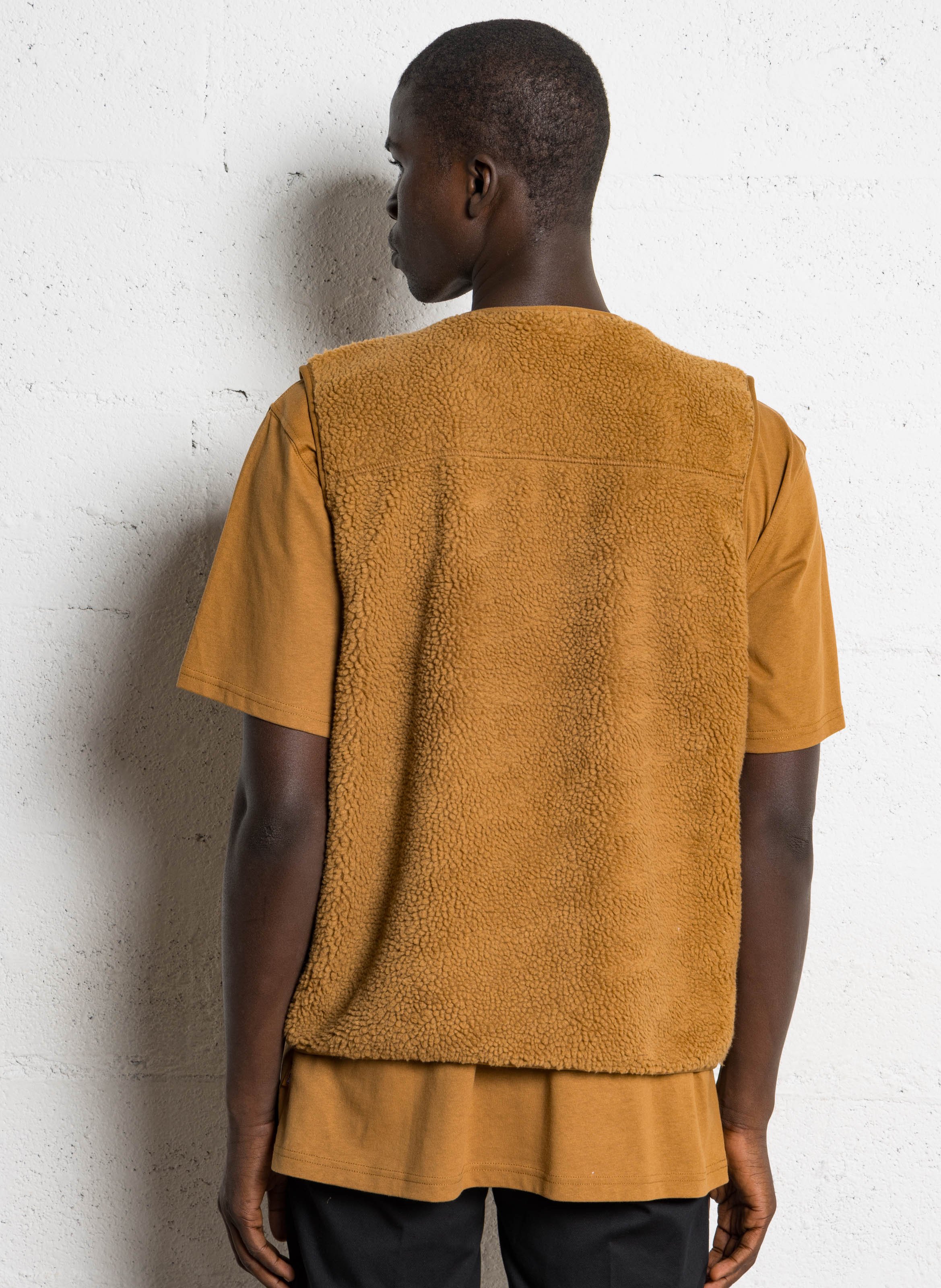 Jasje met V-hals van sherpa DICKIES Bruin