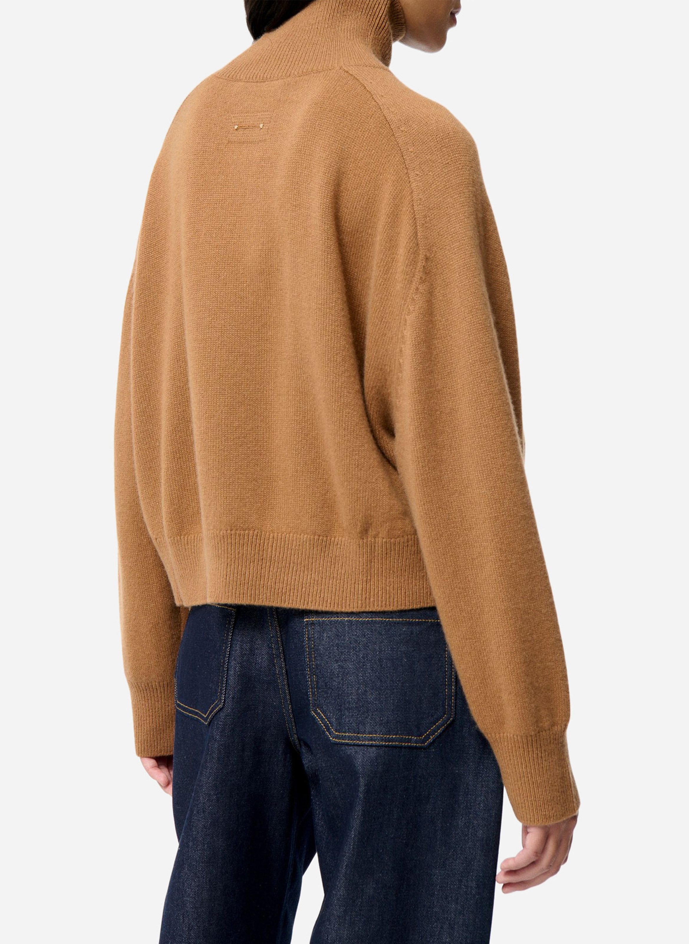 Pull col montant en cachemire VANESSA BRUNO Marron