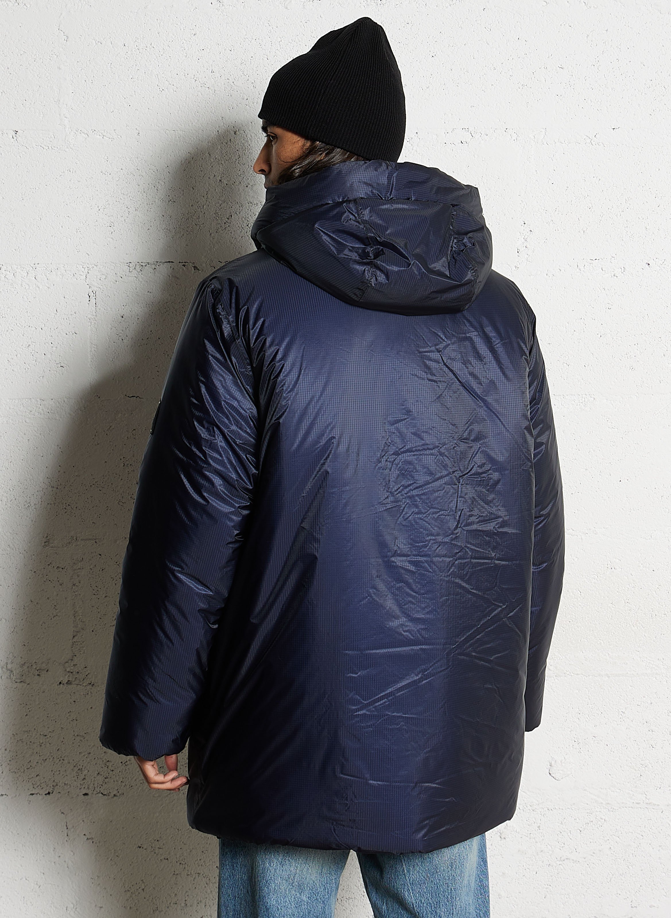 Doudoune oversize col montant RAINS Bleu