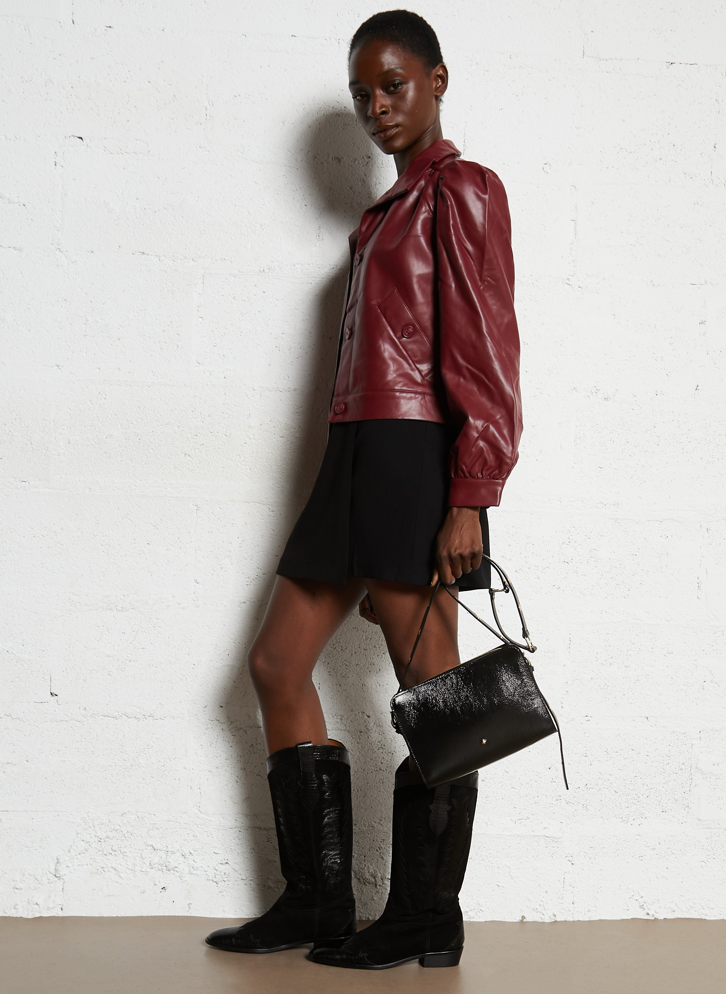 Brieftasche aus Leder HERBERT FRERE SOEUR Schwarz