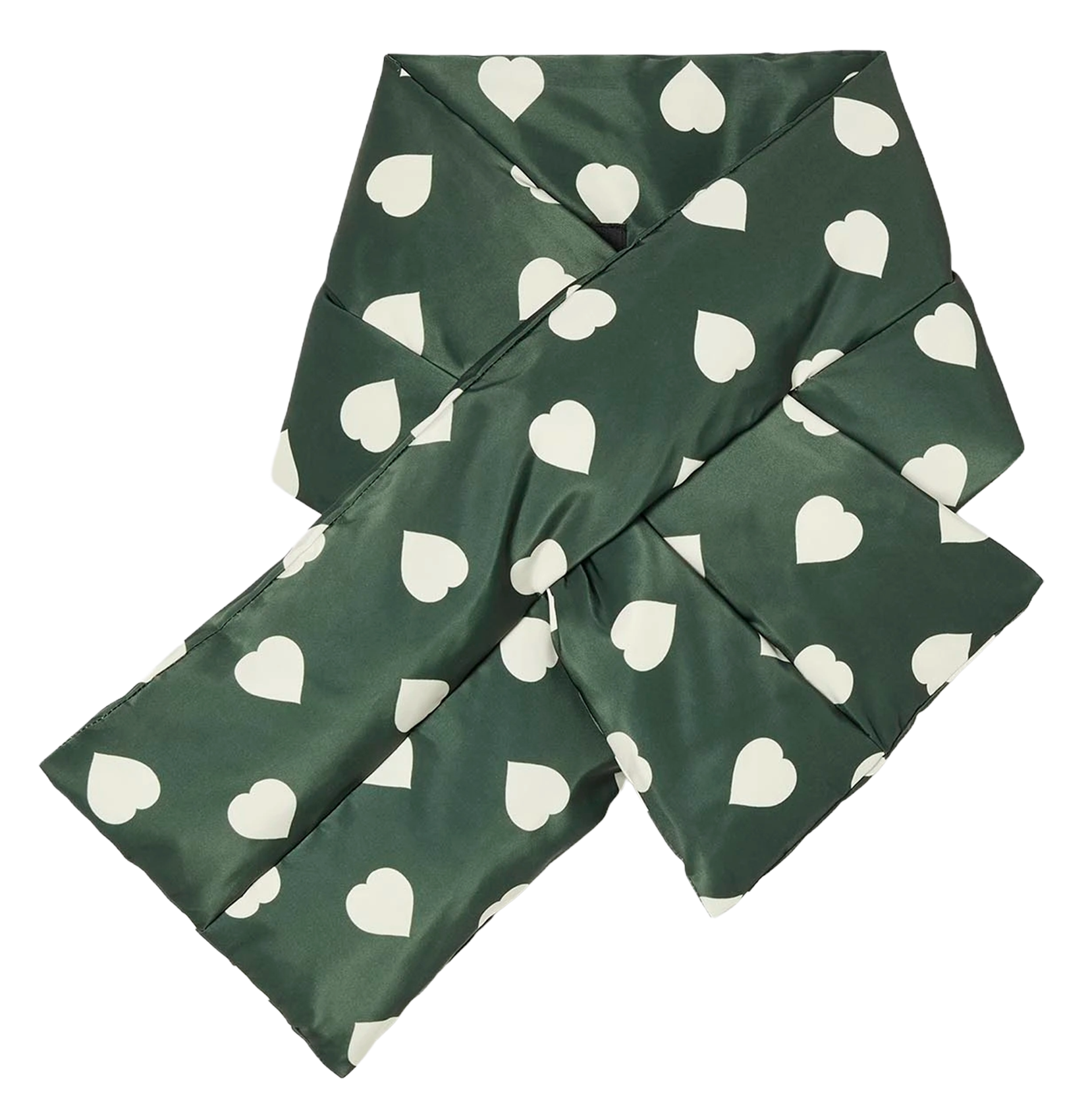 Echarpe rembourrée imprimé coeurs TARA JARMON Vert