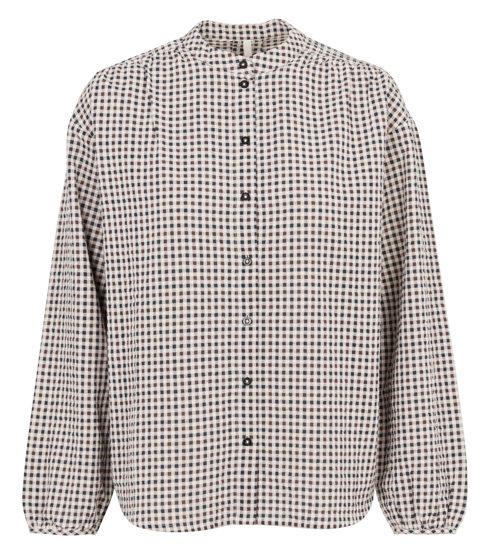 Chemise col rond en coton I CODE Brown