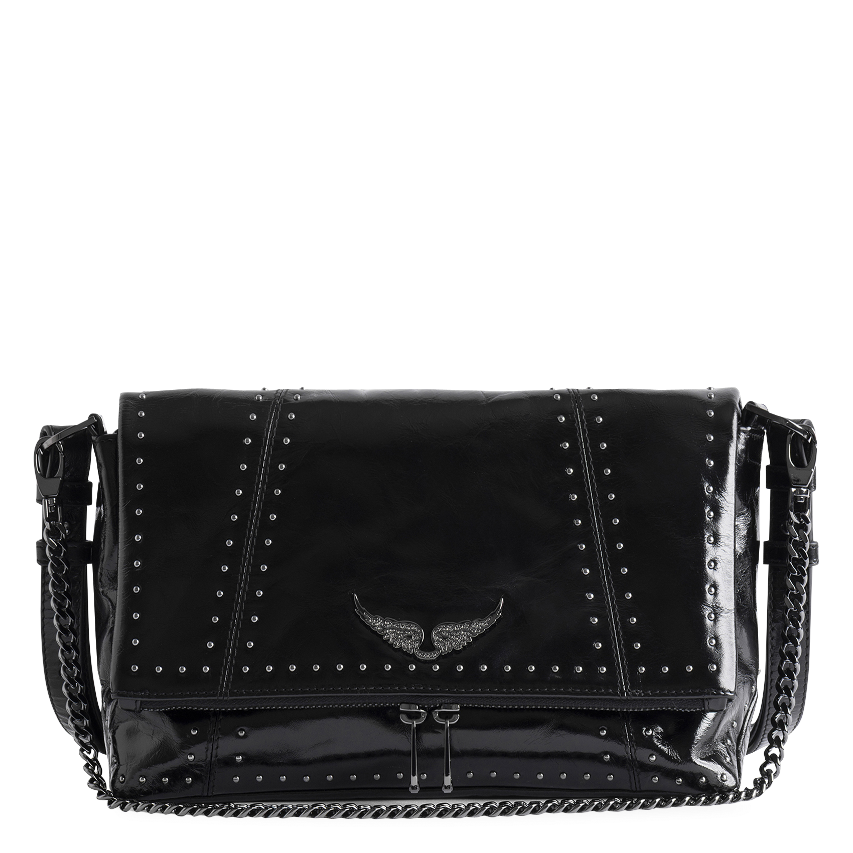 Patent leather shoulder bag ZADIG&VOLTAIRE Black