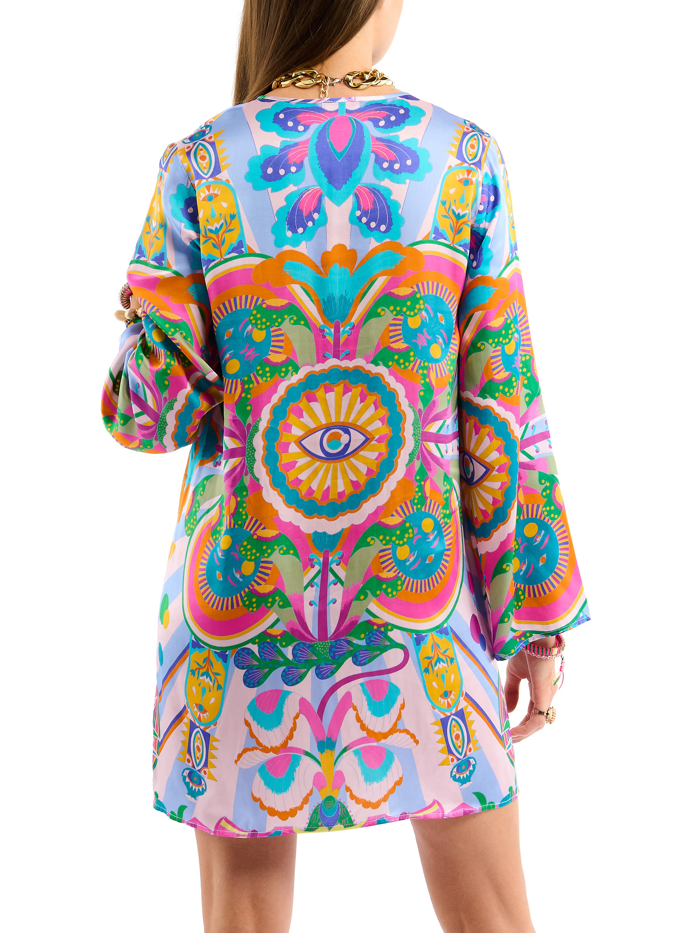 Printed dress WILD Blue