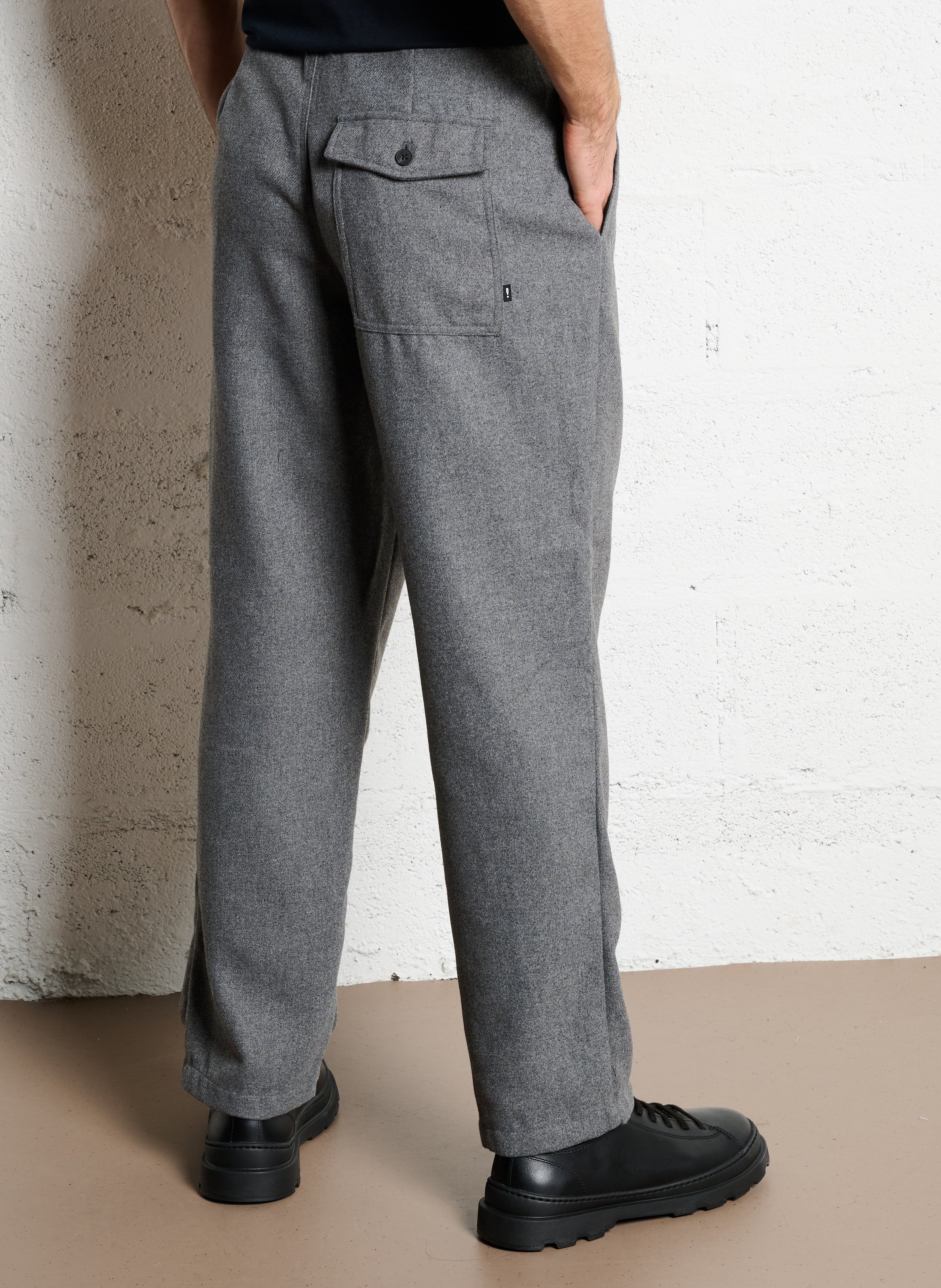 Bandplooibroek SOLID Grijs