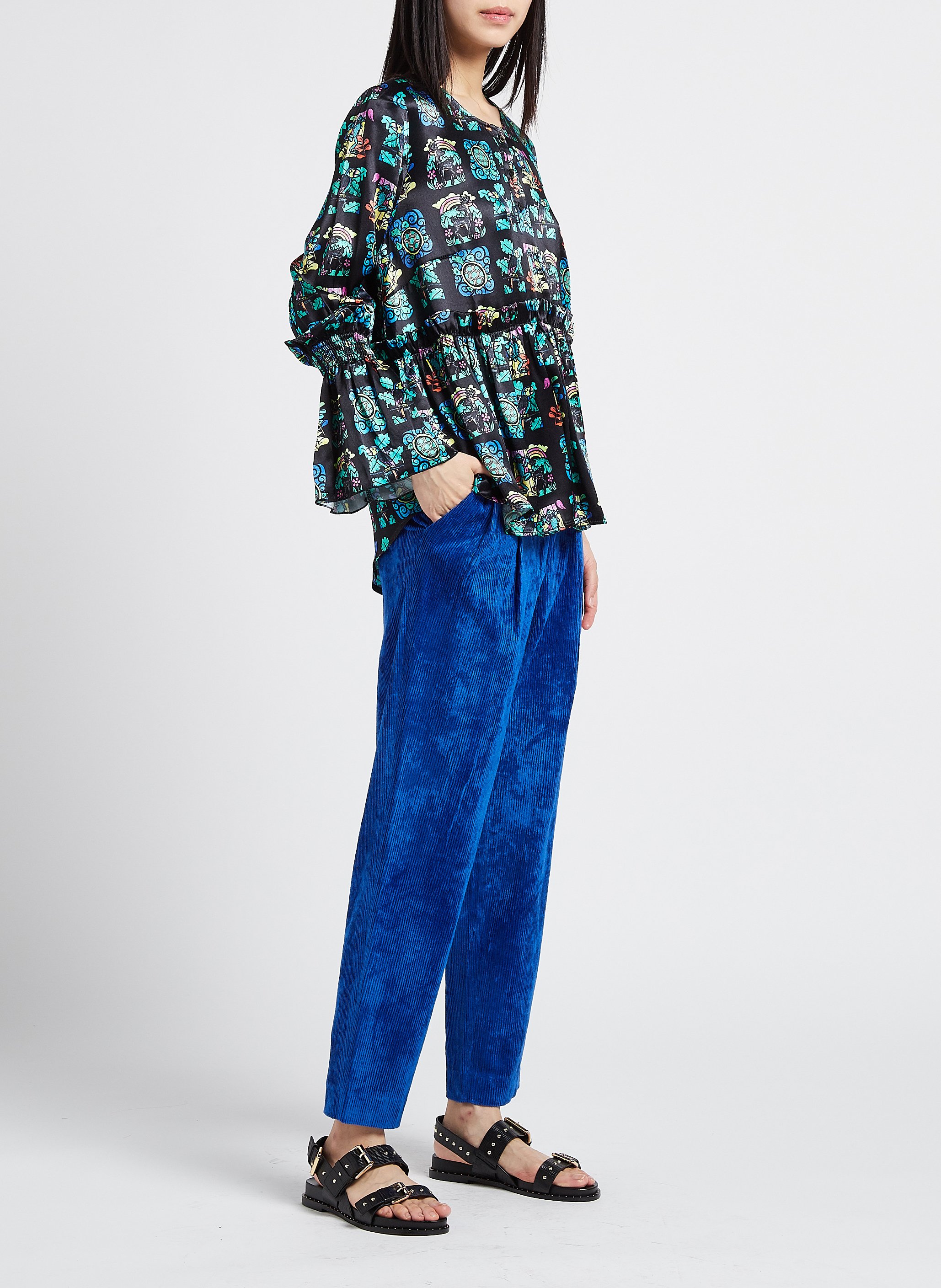 Bluse mit Rundhalskragen und Print HEIMSTONE Mehrfarbig