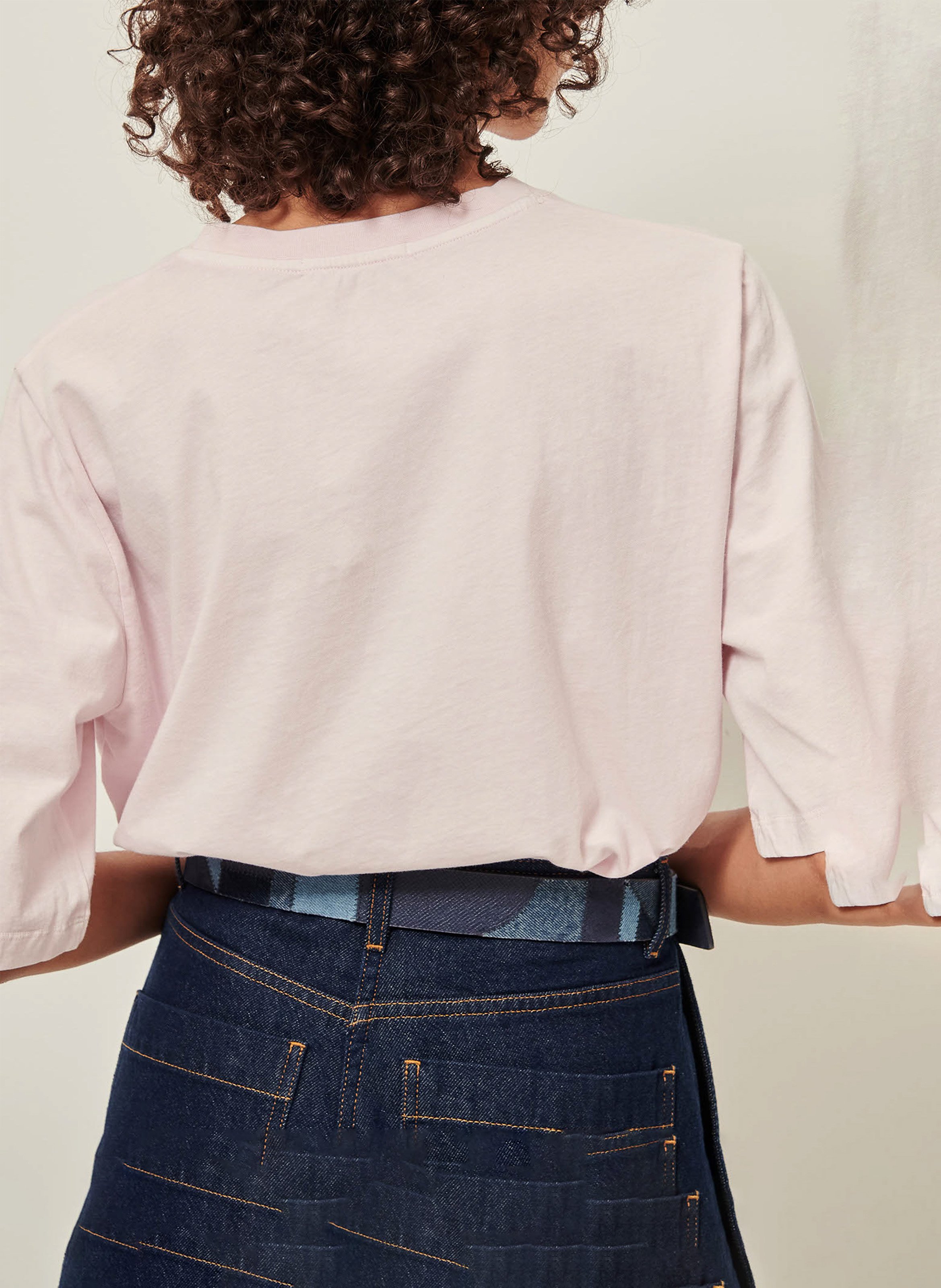 Oversize-Baumwoll-T-Shirt SESSUN Rosa