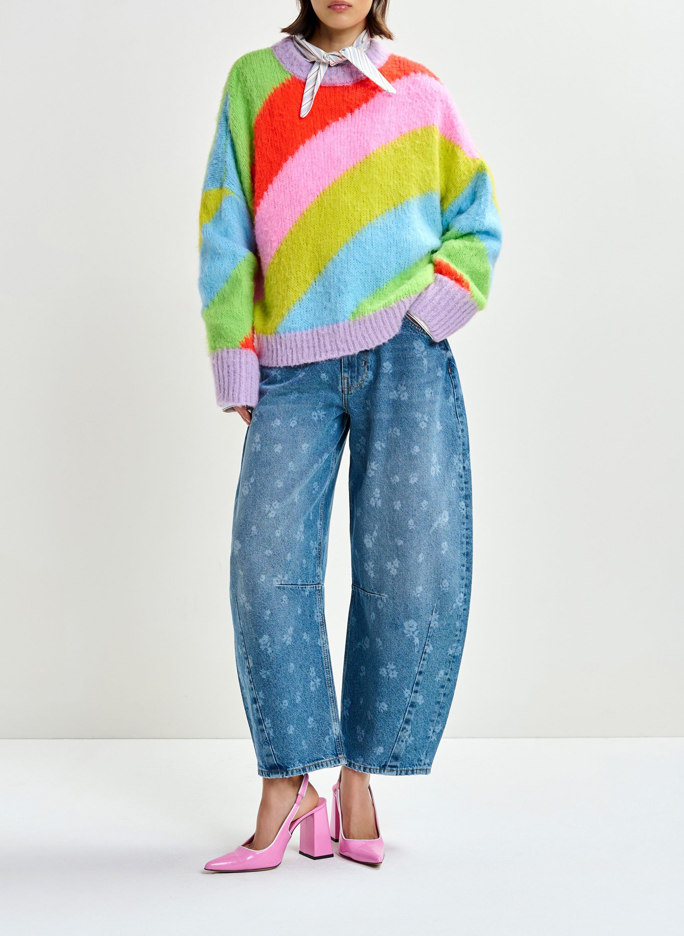 Oversized shirt with extended plain collar ESSENTIEL ANTWERP White