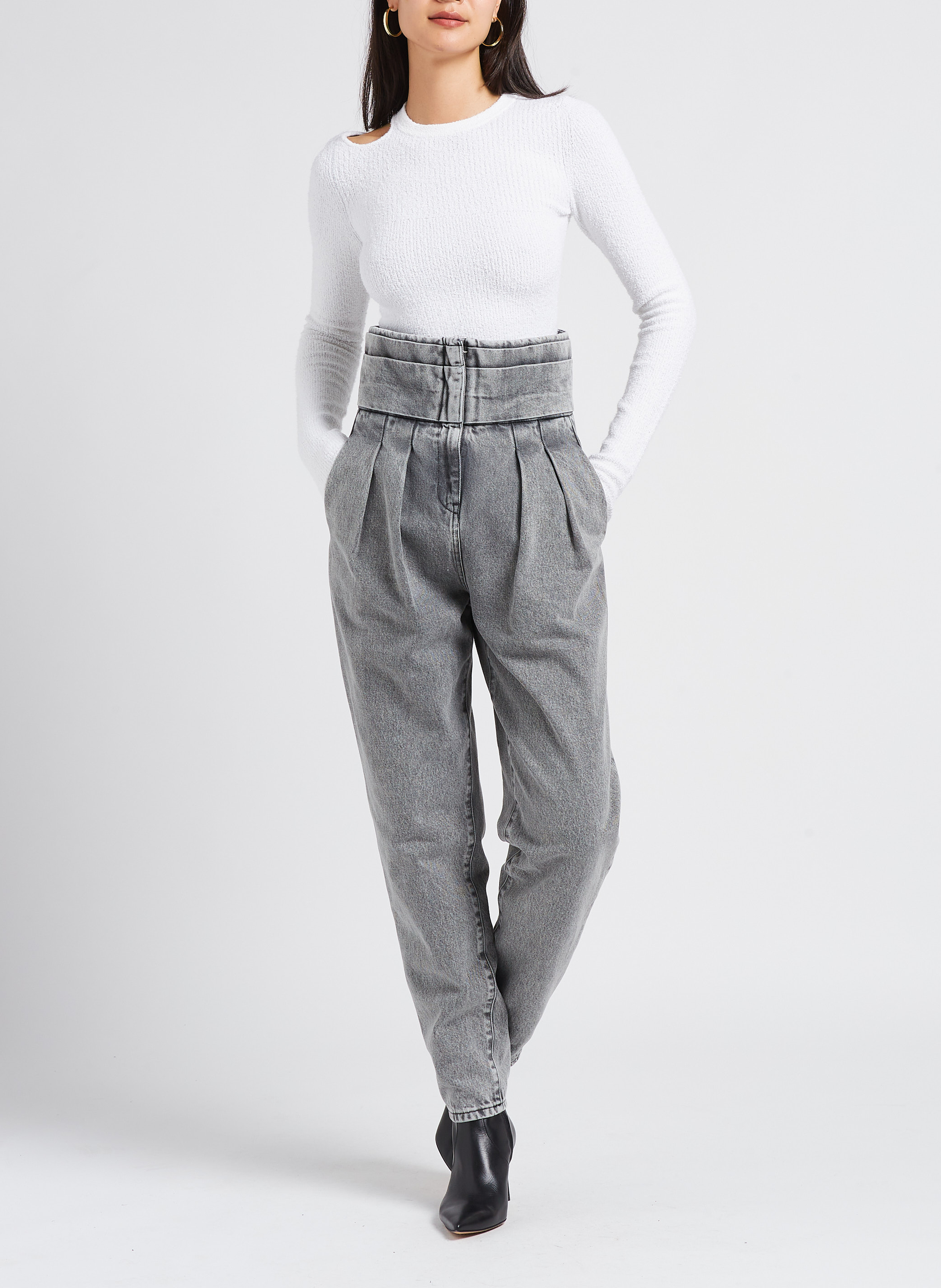 Strakke trui met ronde hals IRO Beige