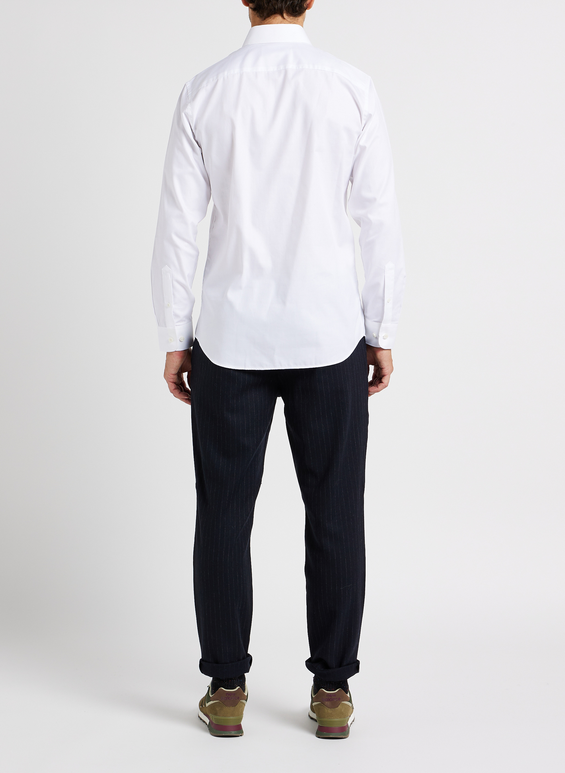 pantalon slim à rayures  SELECTED Bleu