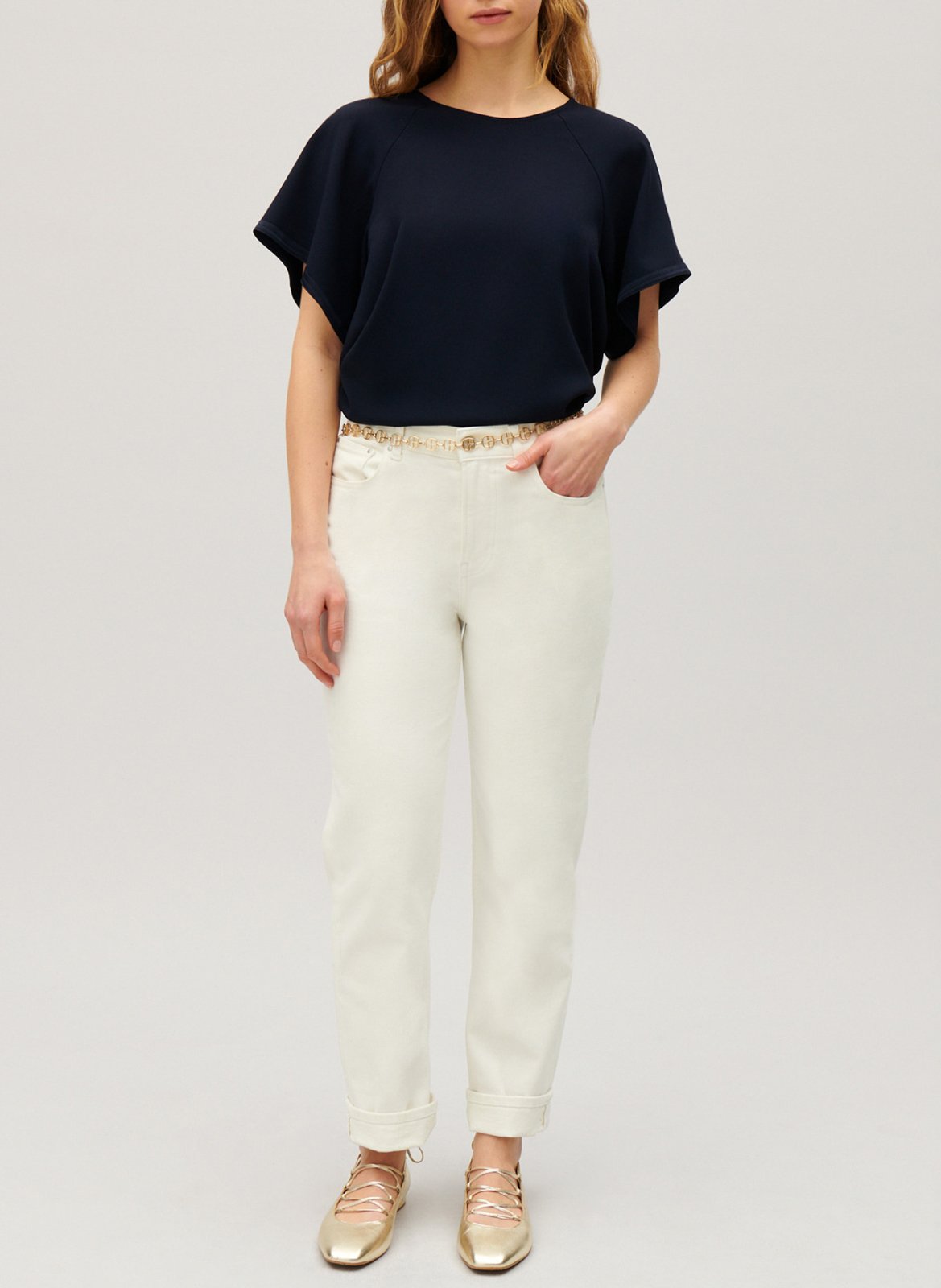 Tee-shirt ample col rond  CLAUDIE PIERLOT Bleu