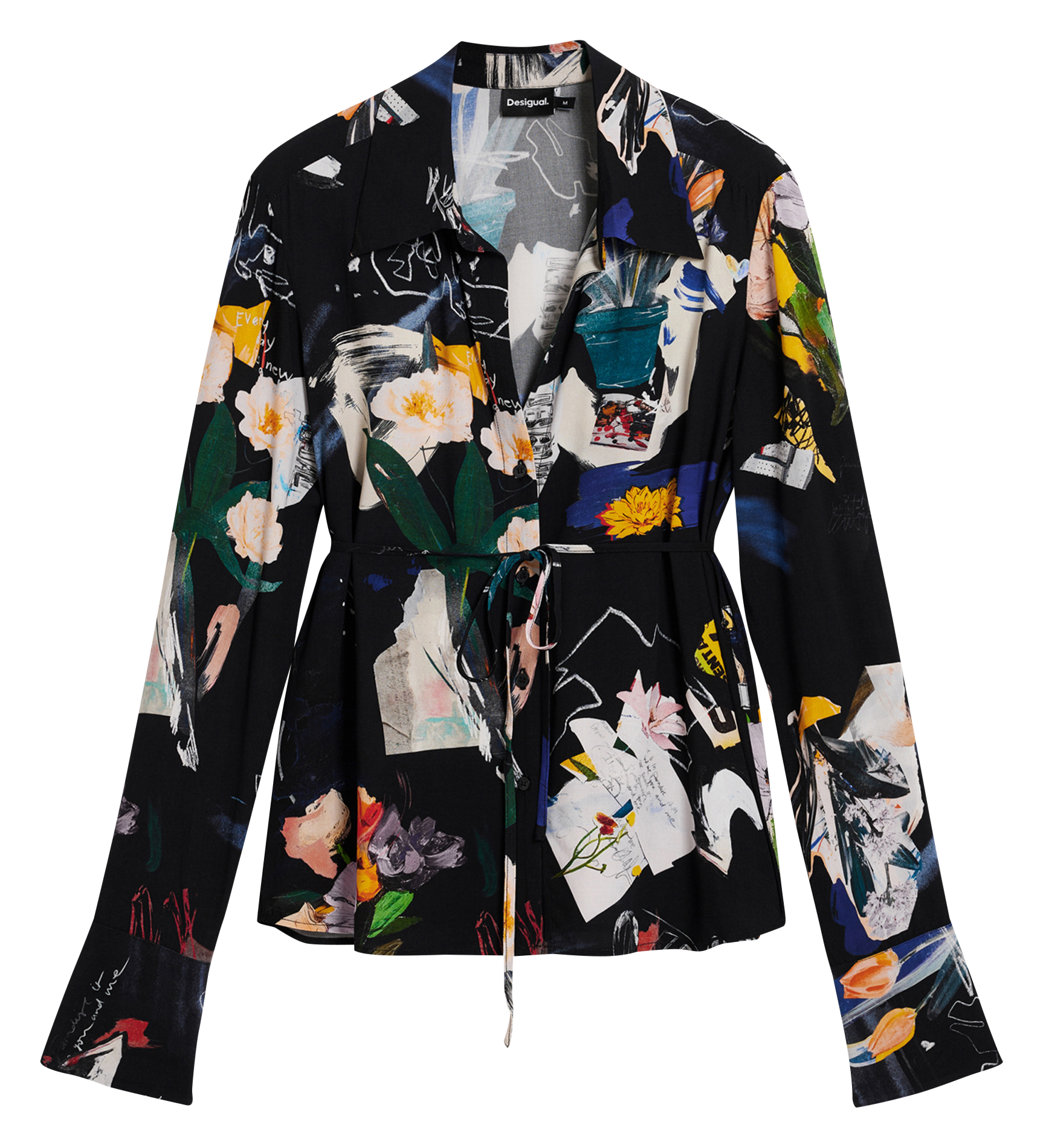 Floral print blouse DESIGUAL Black