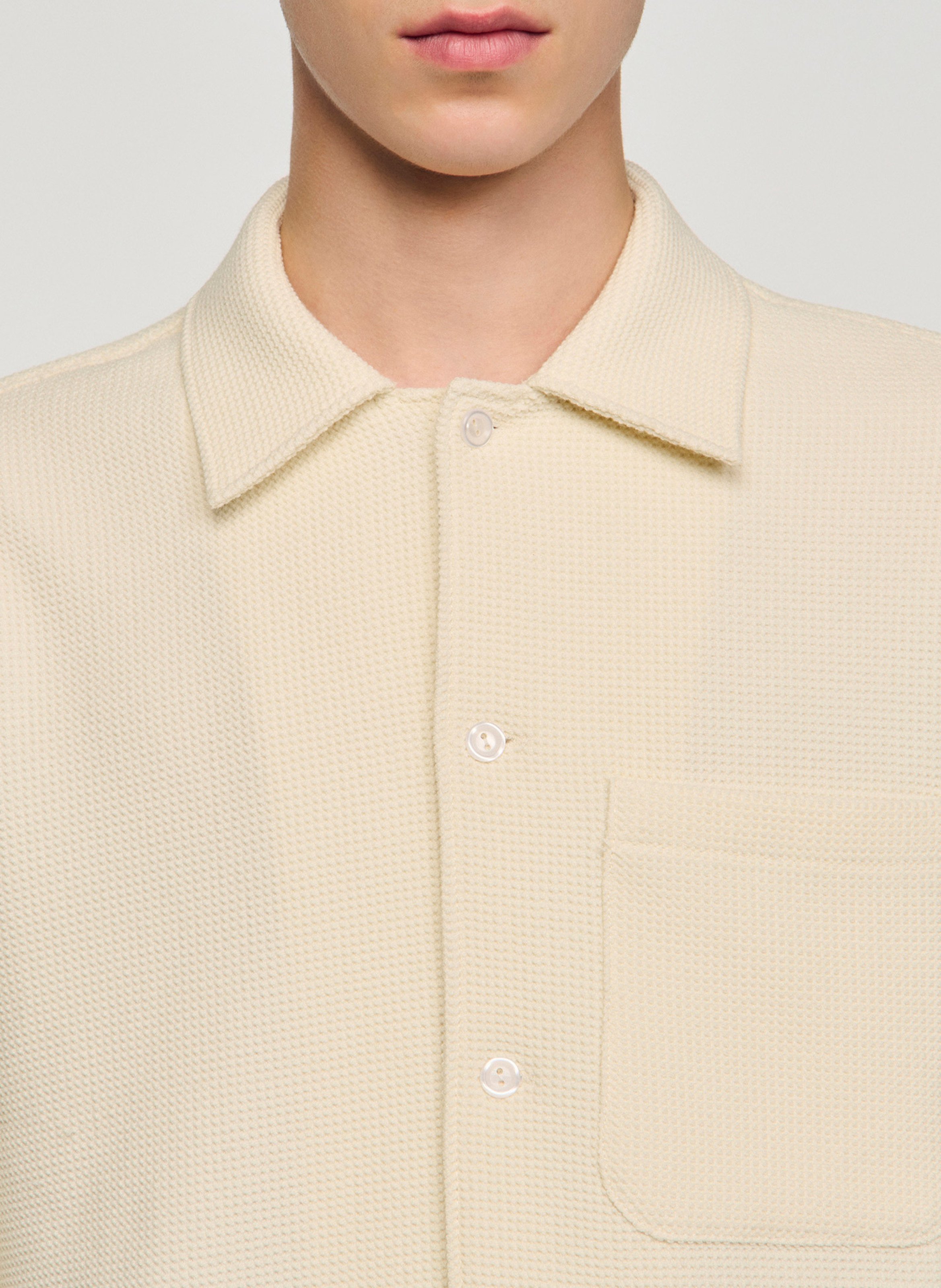 Camisa recta SANDRO Beige
