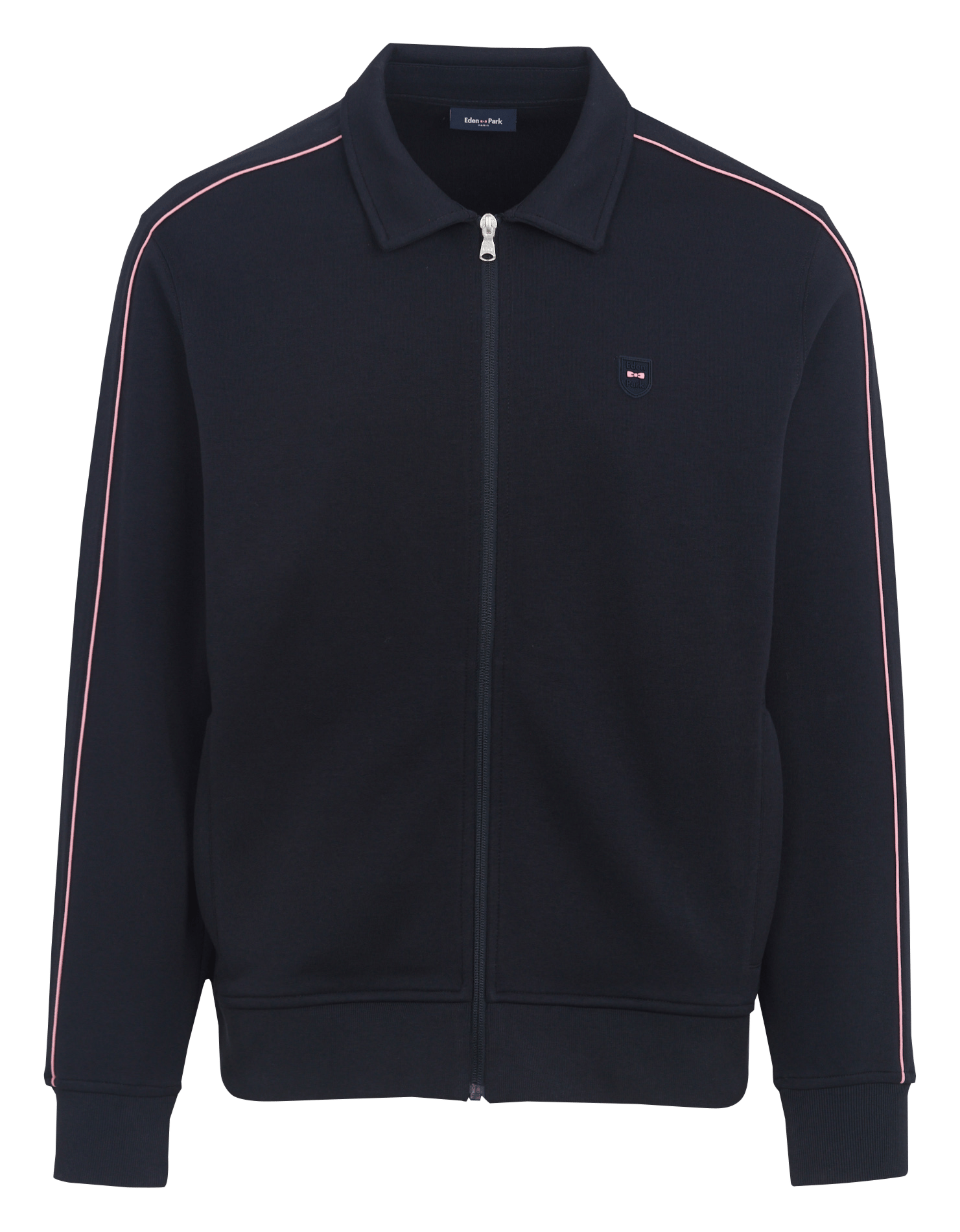 Gerades Sweatshirt mit klassischem Kragen aus Baumwollmischung EDEN PARK Blau